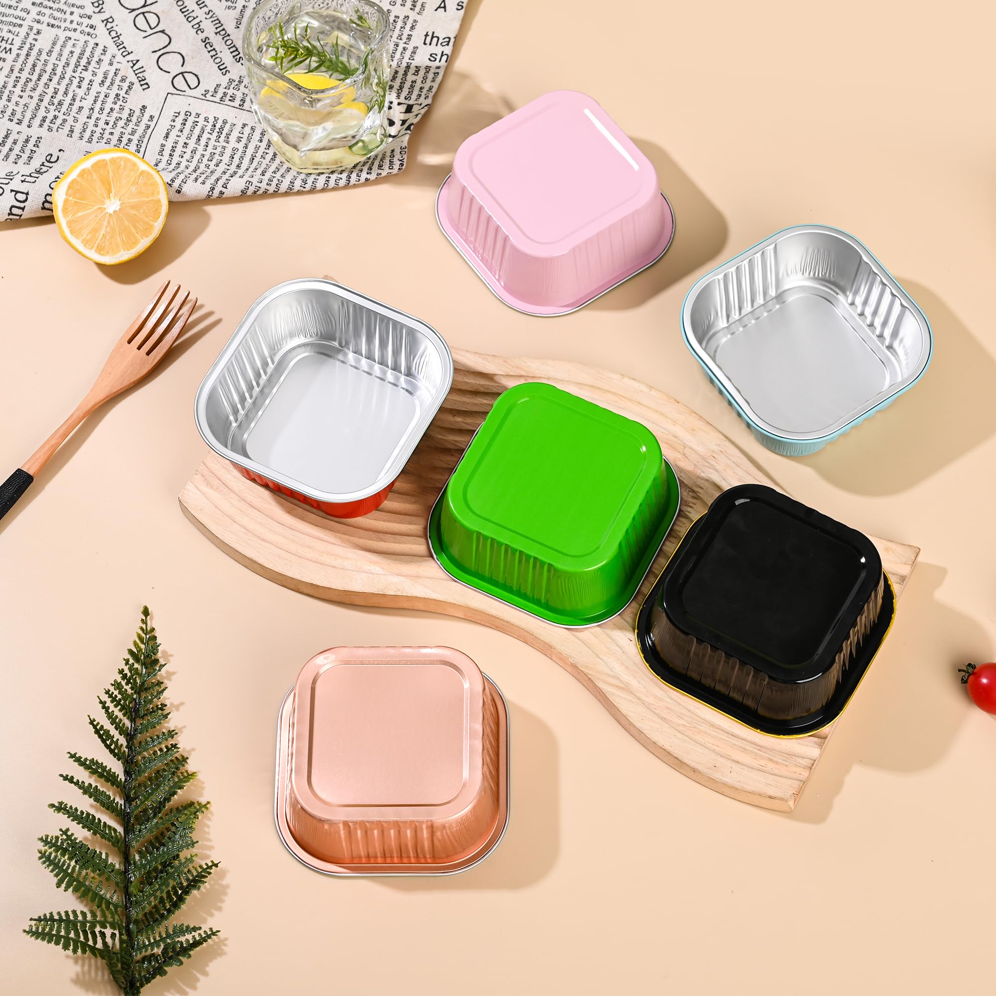 10oz Mini Cake Pans With Lids (40 Pack) - 4