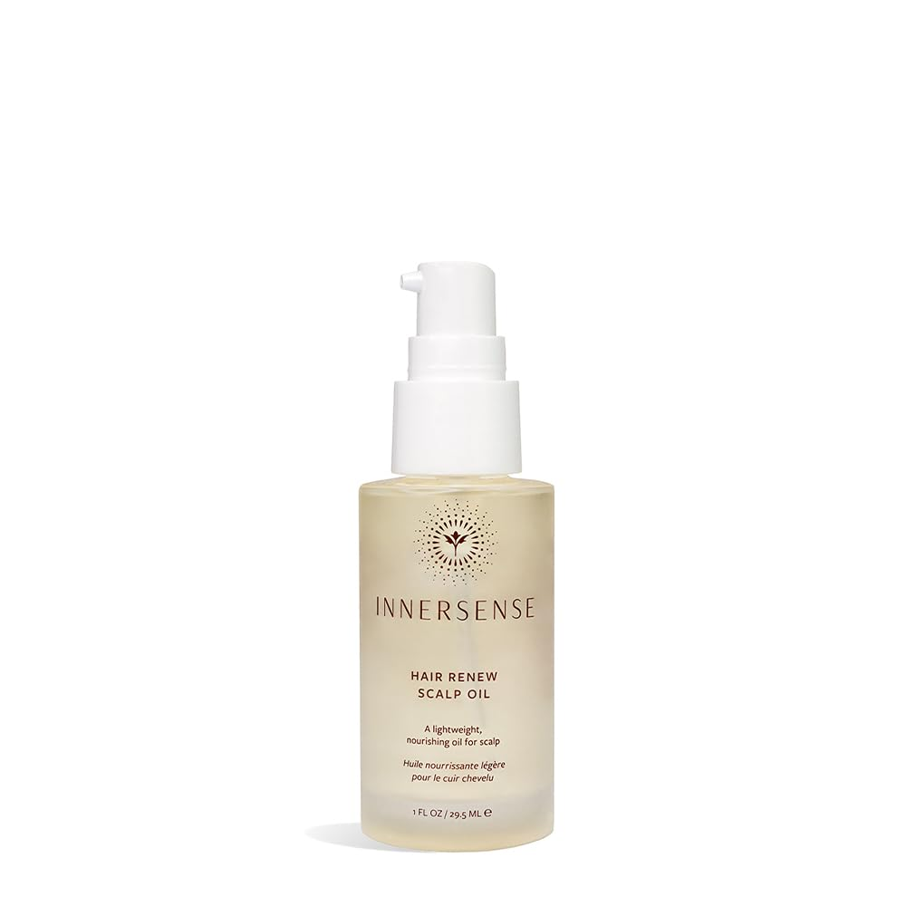INNERSENSE Organic Beauty Hair Renew Scalp Oil - Natural Hair Growth Treatment for Dry Scalp & Damaged Hair - Vegan & Cruelty-Free - Perfect for Daily Scalp Massage & Hair Care Routine