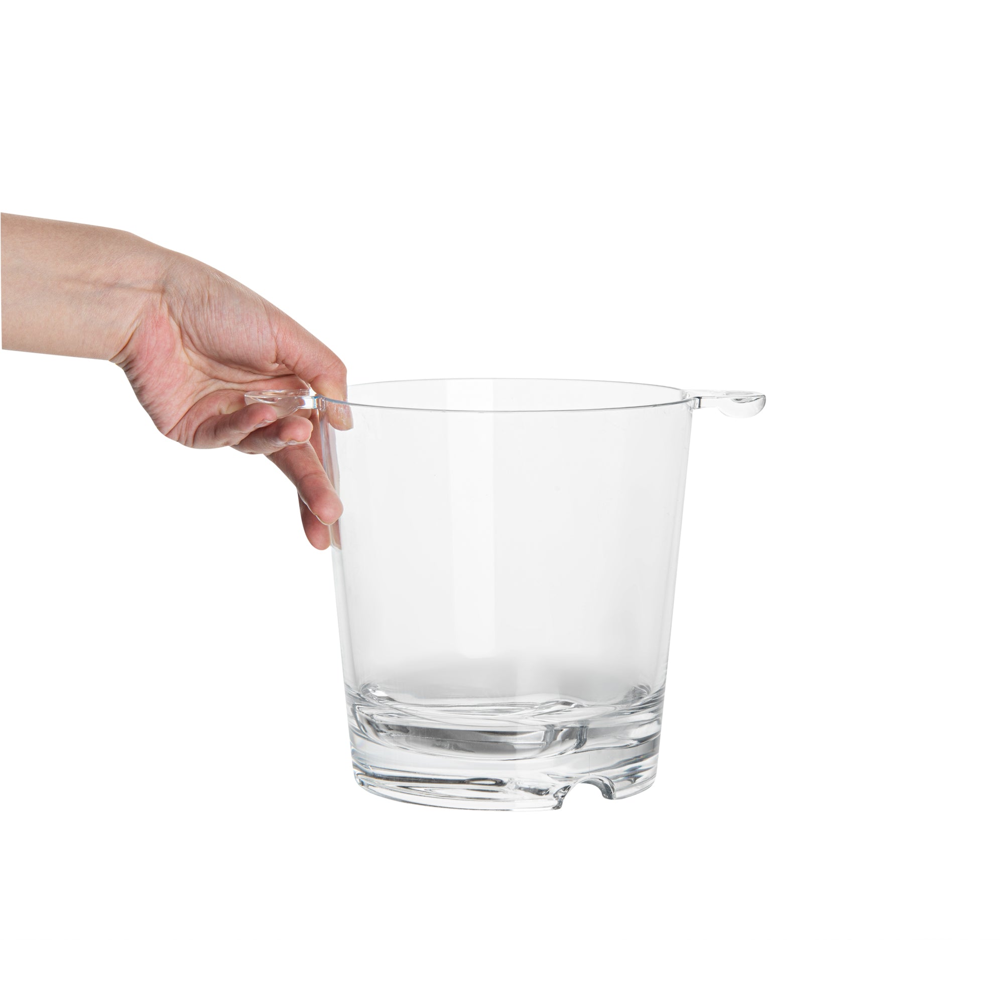 Bar Lux 2.4 Quart Clear Plastic Champagne & Ice Bucket - 9 x 6.5 x 6.75 Inches - Perfect for Parties, Weddings & Beverage Chilling (1 Count)