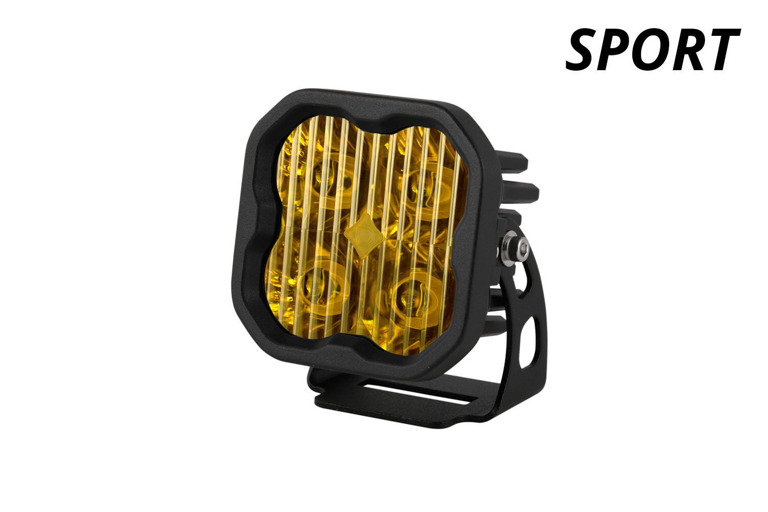Diode Dynamics SS3 Sport LED Fog Lights - High Performance Yellow Driving Lights for Off-Road, Trucks & SUVs - Enhanced Visibility in Fog, Rain & Low Light Conditions