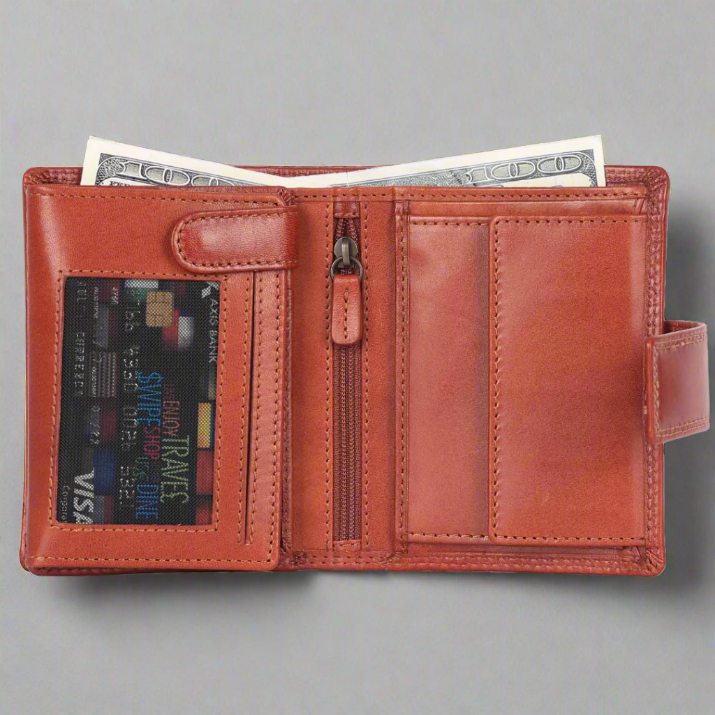 Premium MET Men's Fashion Leather Wallet - Slim RFID Blocking Bifold Wallet for Everyday Use & Travel - Perfect Gift for Dad, Husband, Boyfriend