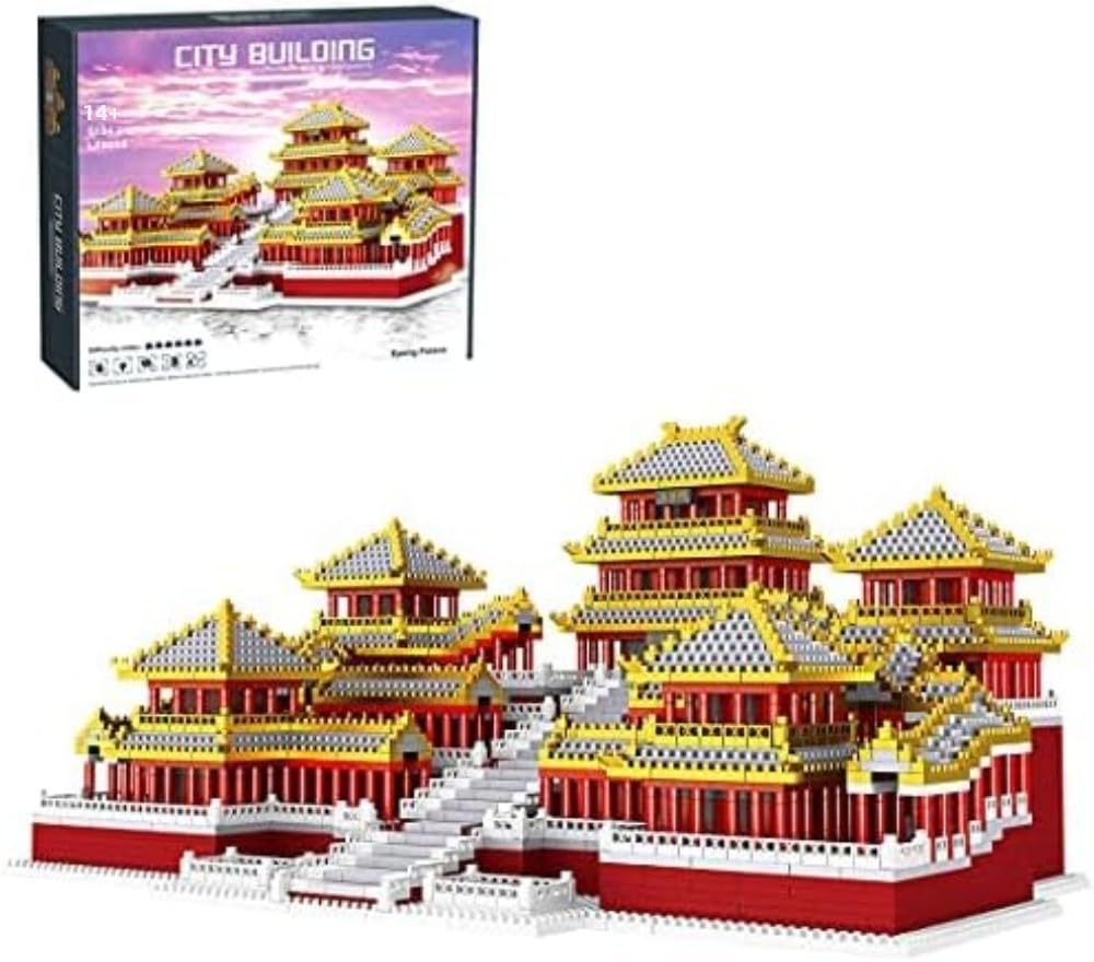 Epang Palace Architecture Model Kit - 5184Pcs Ancient Chinese Street Scene Nano Building Blocks, Collectible Construction Set for Adults & Kids (Not Lego Compatible) - Perfect for Home Decoration, Gift Giving & Historical Display
