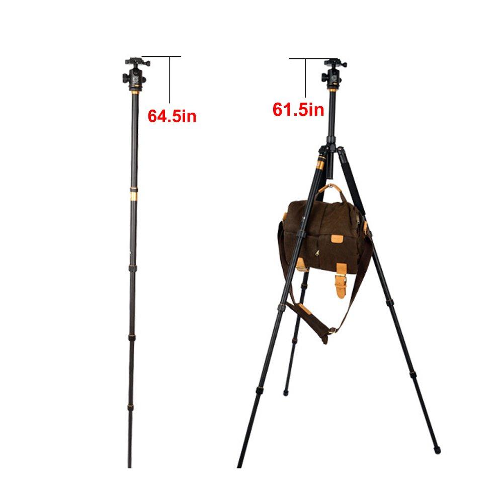 Beike QZSD Q999 Aluminum Tripod and Monopod with Ball Head - Lightweight, Adjustable for Photography & Videography - Perfect for Travel, Outdoor Shoots, and Studio Use