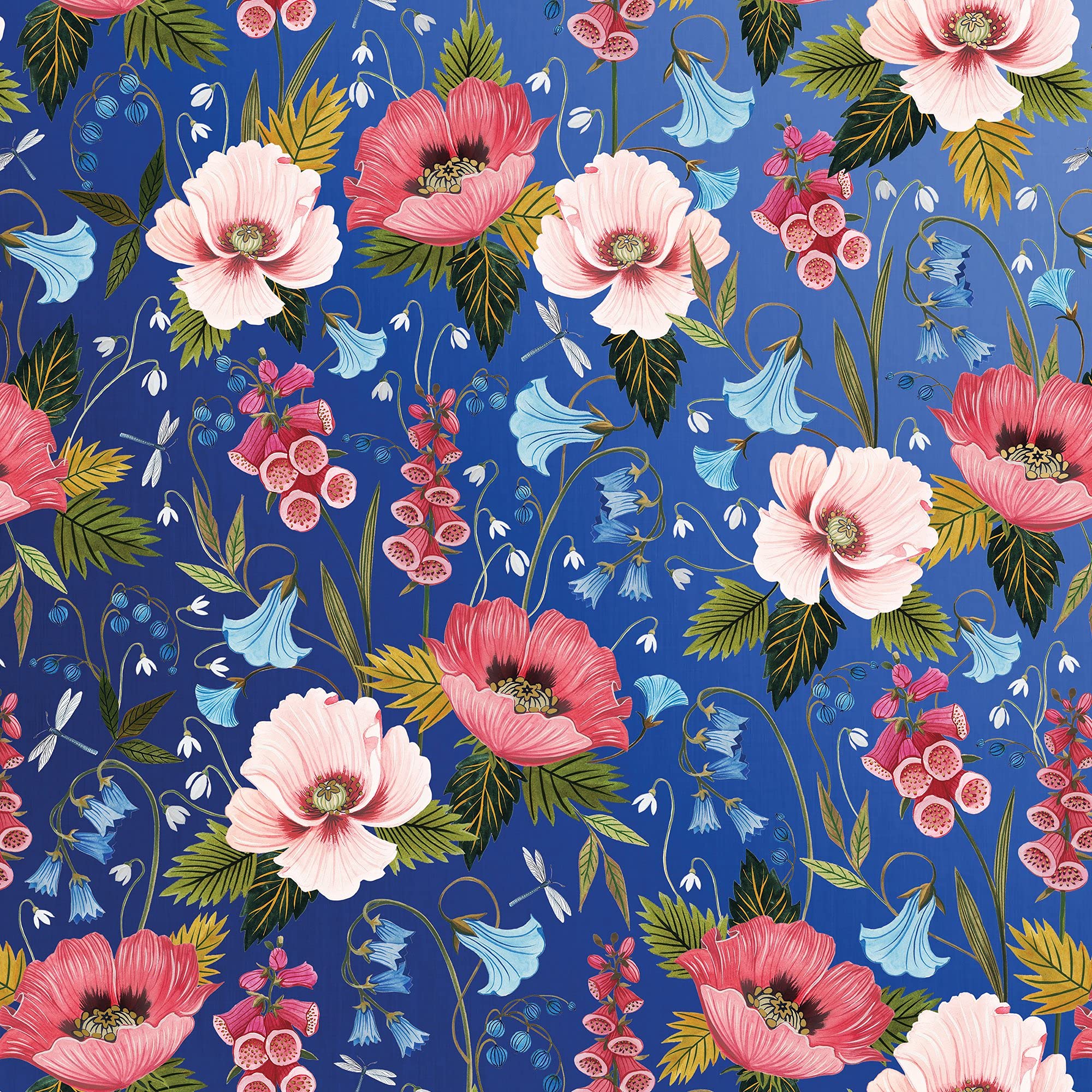 Jillson & Roberts Floral Gift Wrapping Paper Roll - Blooming Design (8 Rolls, 5ft x 30in) - Perfect for Birthday, Wedding, Christmas & Party Gift Wrapping