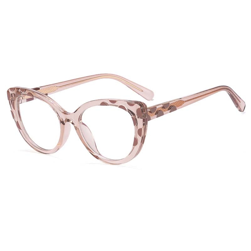 CCspace Women's Full Rim Cat Eye Titanium Eyeglasses Frame - Lightweight & Durable TR90 Material - Perfect for Work, Reading & Fashion Accessories