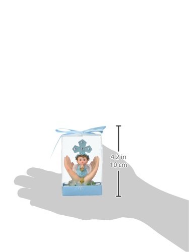 Lunaura 12-Inch Religious Baby Boy Figurine - Hand-Painted Praying Statue in Blue Outfit | Perfect for Baptism, Christening, First Communion & Religious Gift Giving