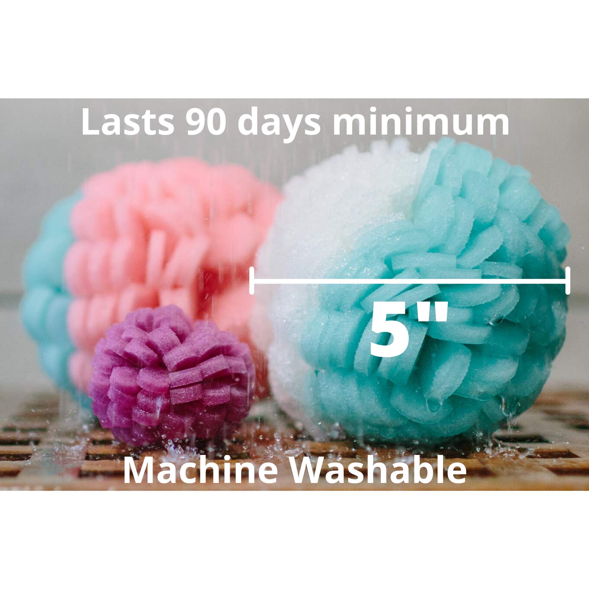 3-Pack Exfoliating Body Scrubber - Dual-Sided Loofah Sponge for Deep Cleansing & Dead Skin Removal - Gentle on Sensitive, Dry, Oily & Combination Skin - Perfect for Shower, Spa & Daily Skincare Routine (Green/White)