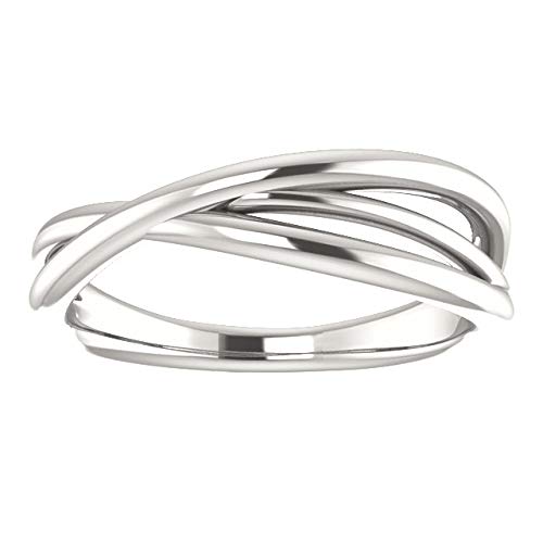 Elegant Sterling Silver Criss-Cross Ring for Women - Dainty Stackable Jewelry Gift for Anniversary, Valentine's Day - Perfect for Layering & Everyday Wear