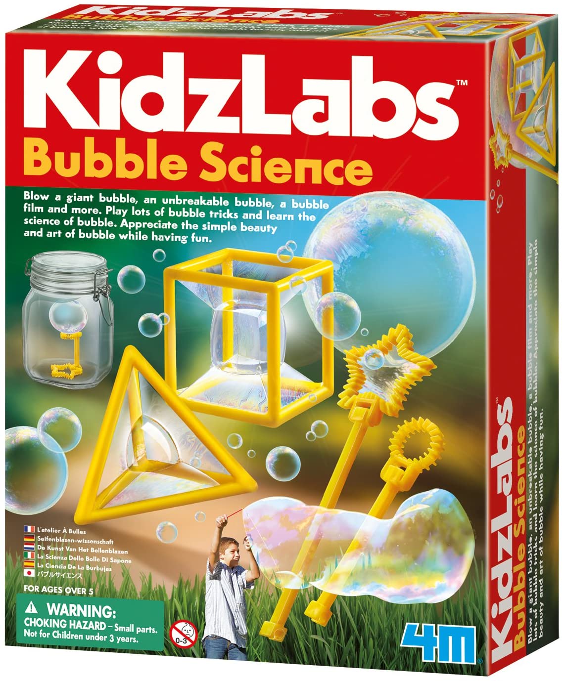 4M Bubble Science Kit - Fun Physics & Chemistry Lab Experiments for Kids - Perfect for STEM Learning & Science Fair Projects