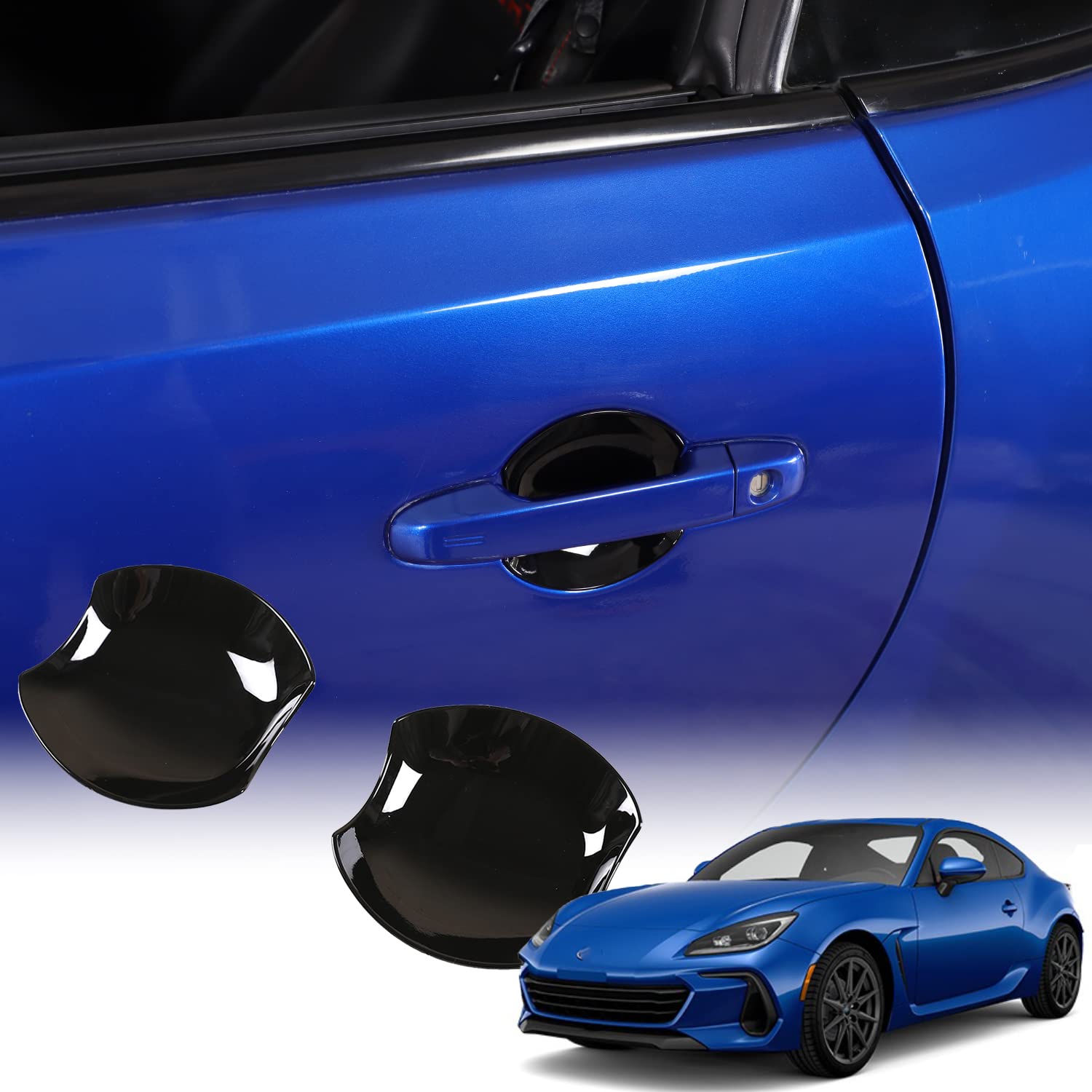 Toyota 86 GT86 & Subaru BRZ 2022 Door Handle Cover - 2PCS Piano Black for Scratch Protection