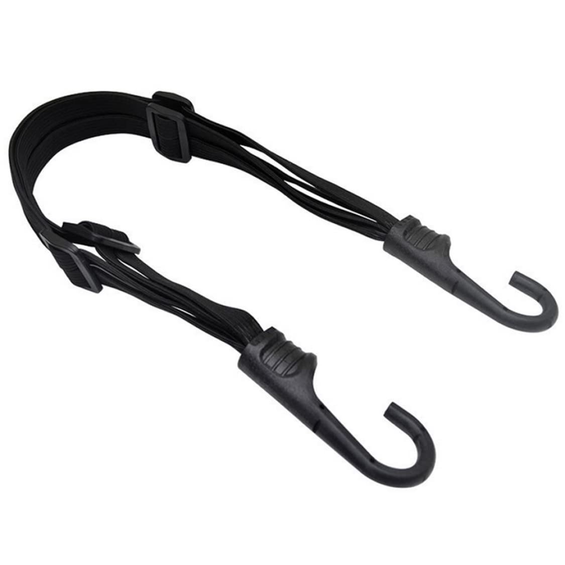 Adjustable Black Luggage Rubber Elastic Straps with Hooks for Motorcycle & Bike - Secure Travel Gear for Commuting, Camping & Outdoor Adventures