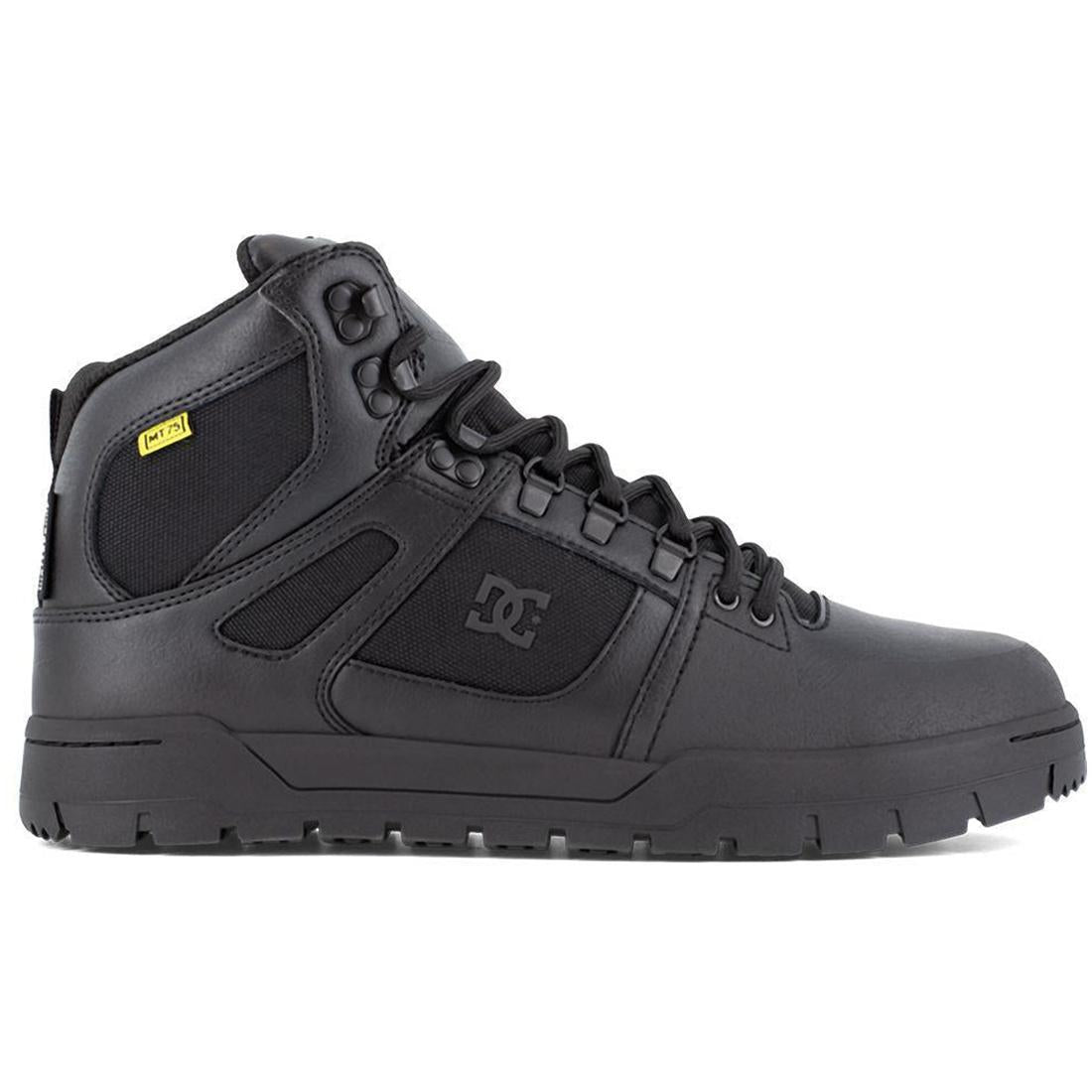 Pure Work Composite Toe Waterproof Mid-Cut Safety Boots with Metatarsal Guard - Black | OSHA Compliant Work Boots for Construction, Warehouse & Outdoor Jobs