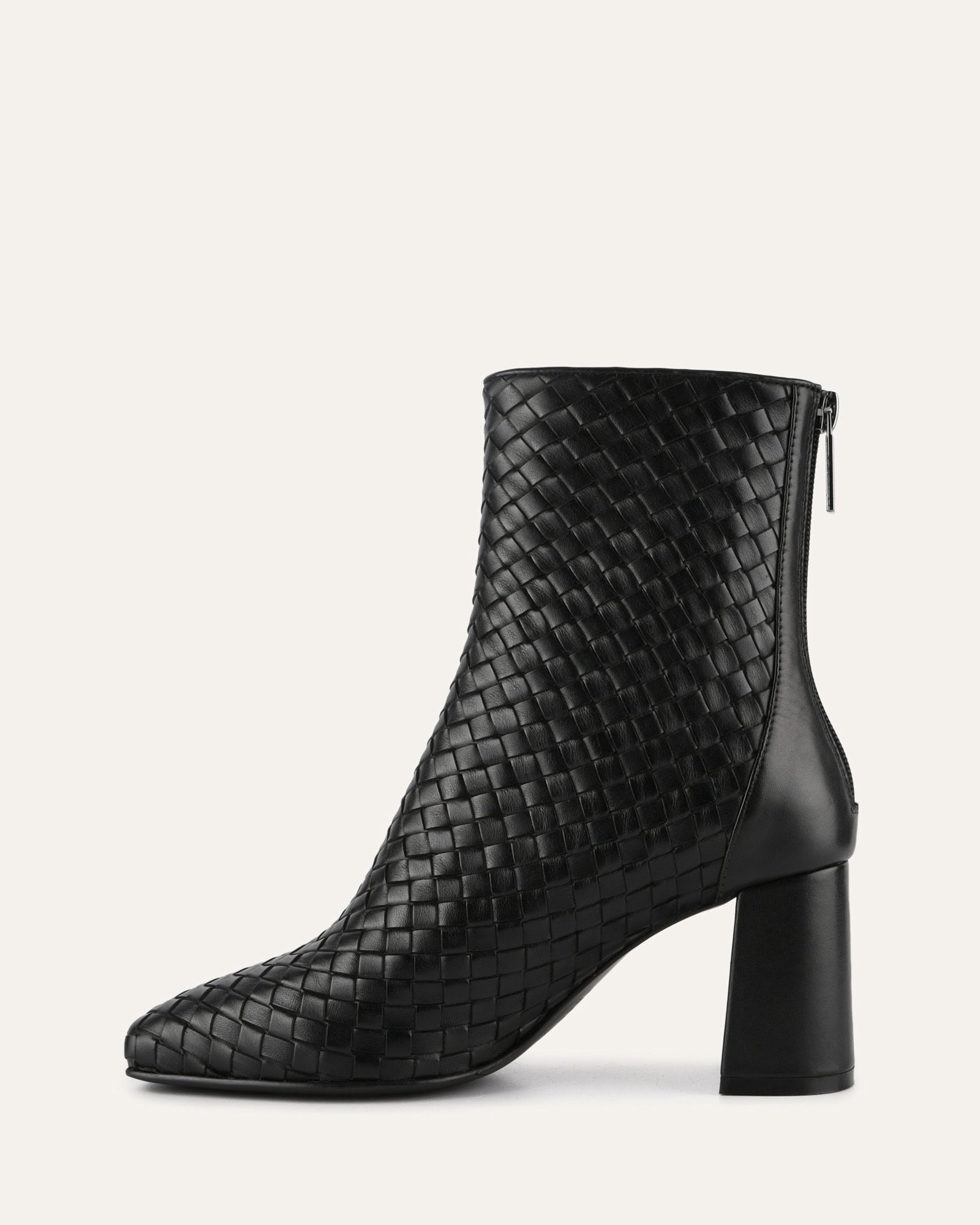 NOLA Mid Ankle Boots for Women - Black Leather Booties with Comfortable Cushioning | Perfect for Casual Outfits, Office Wear & Fall Fashion