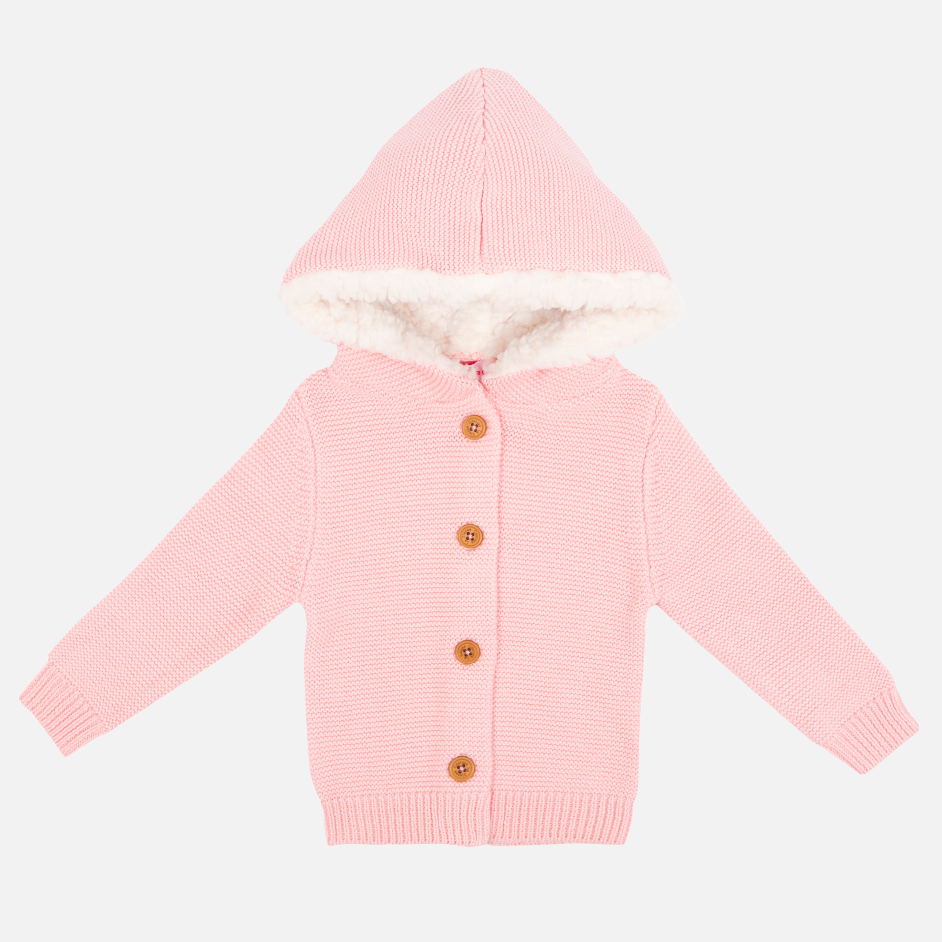 Fur Hood Knitted Cardigan Women's Winter Sweater - Soft Peachy Pink Oversized Cardigan for Cozy Outfits | Perfect for Casual Wear, Date Nights & Holiday Gatherings