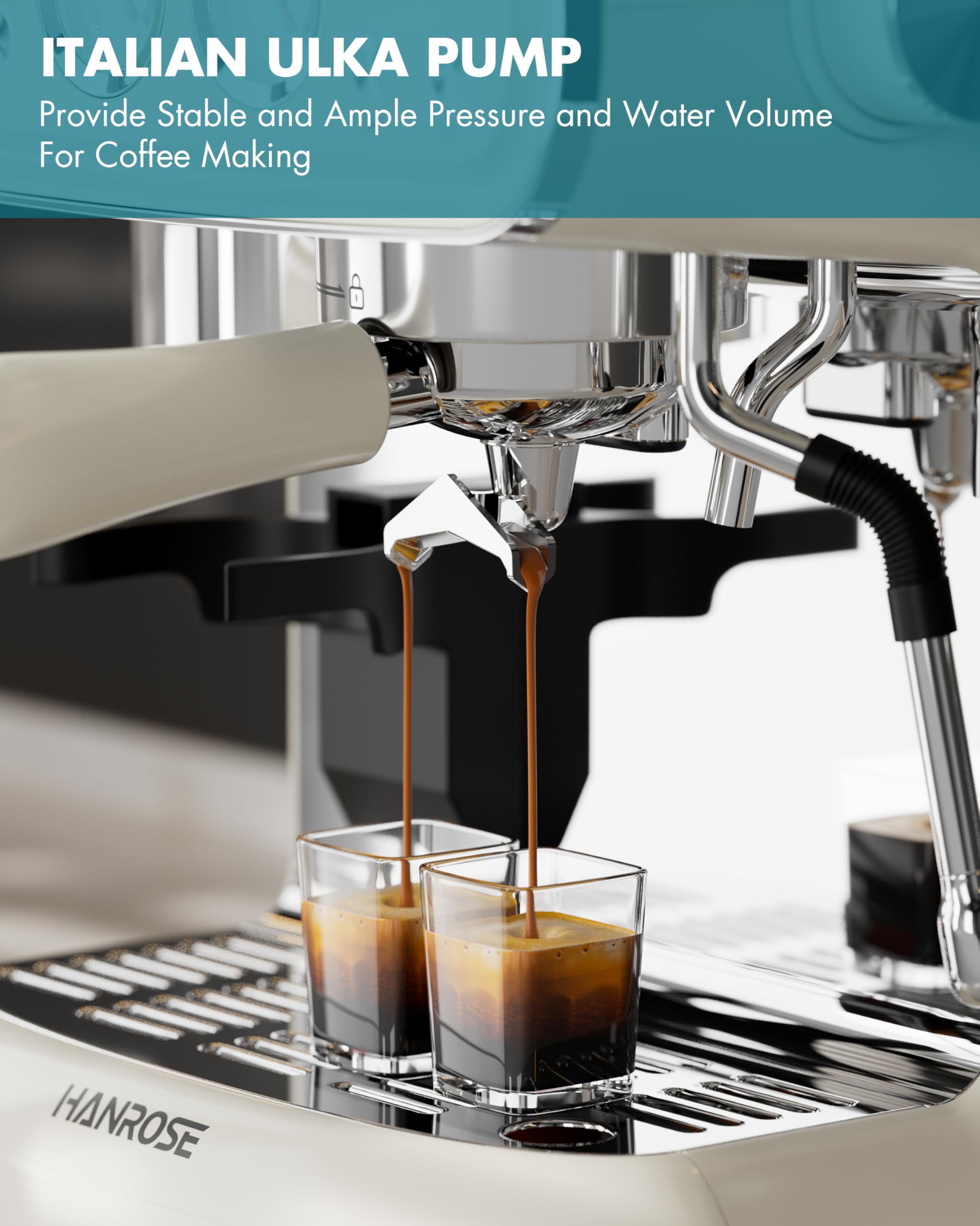 Premium 20 Bar Espresso Machine with Built-in Grinder & Milk Frother - Professional Home Coffee Maker for Latte, Cappuccino & Espresso - Perfect for Kitchen, Office & Coffee Shop Use