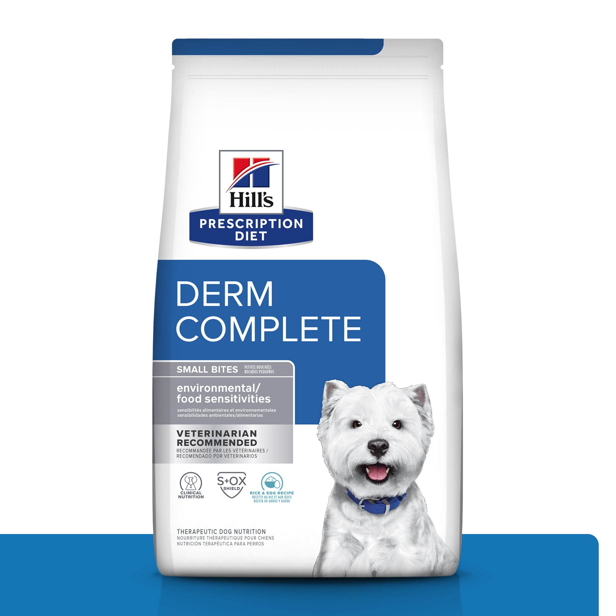Hill's Science Diet Canine Derm Complete Small Bites Dog Food - Skin & Coat Care for Small Breeds - Perfect for Dogs with Sensitive Skin & Allergies at Home or Travel
