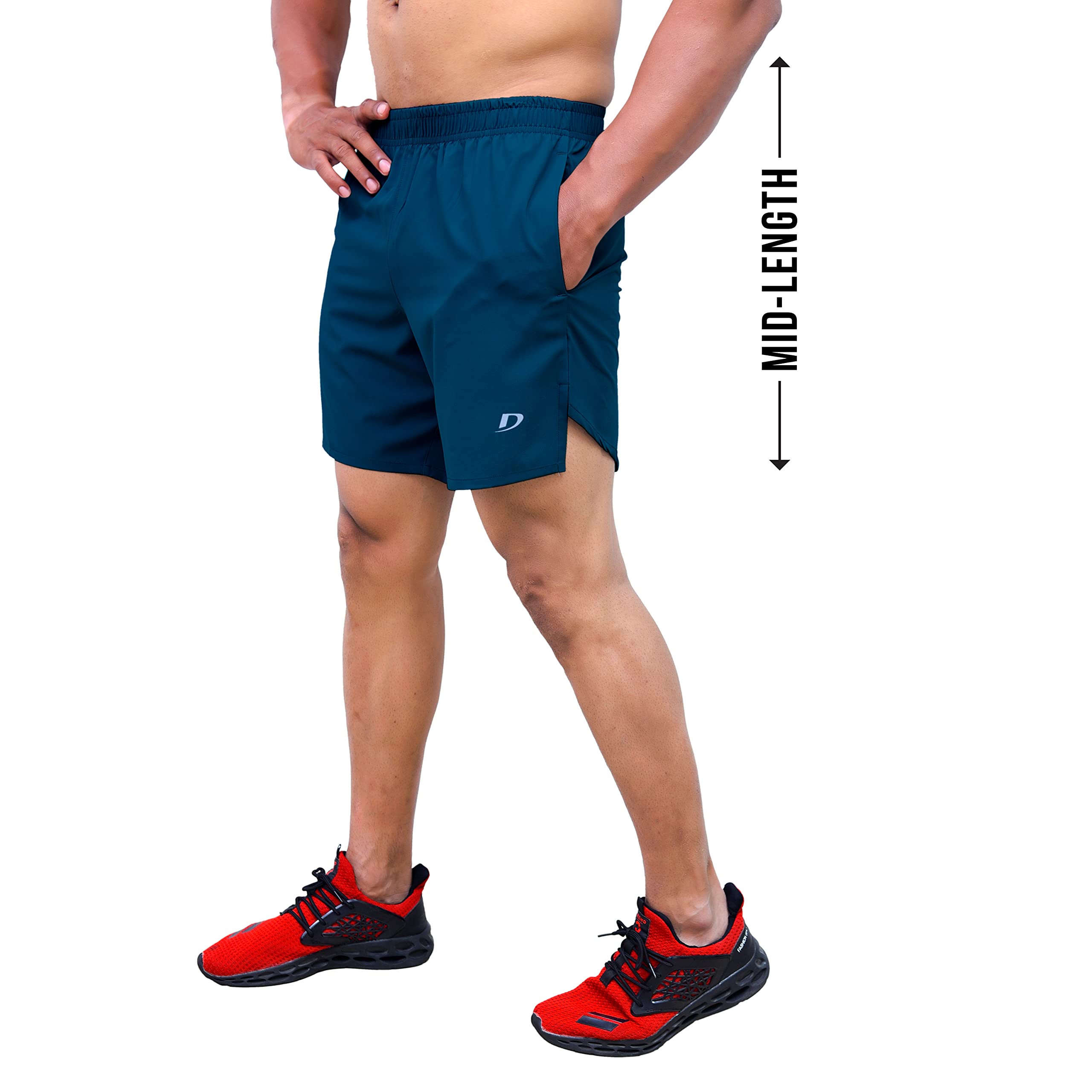 DECISIVE Men's Gym Workout Shorts - Breathable Quick-Dry Fitness Shorts for Running & Training - Perfect for Gym, Yoga, and Outdoor Sports