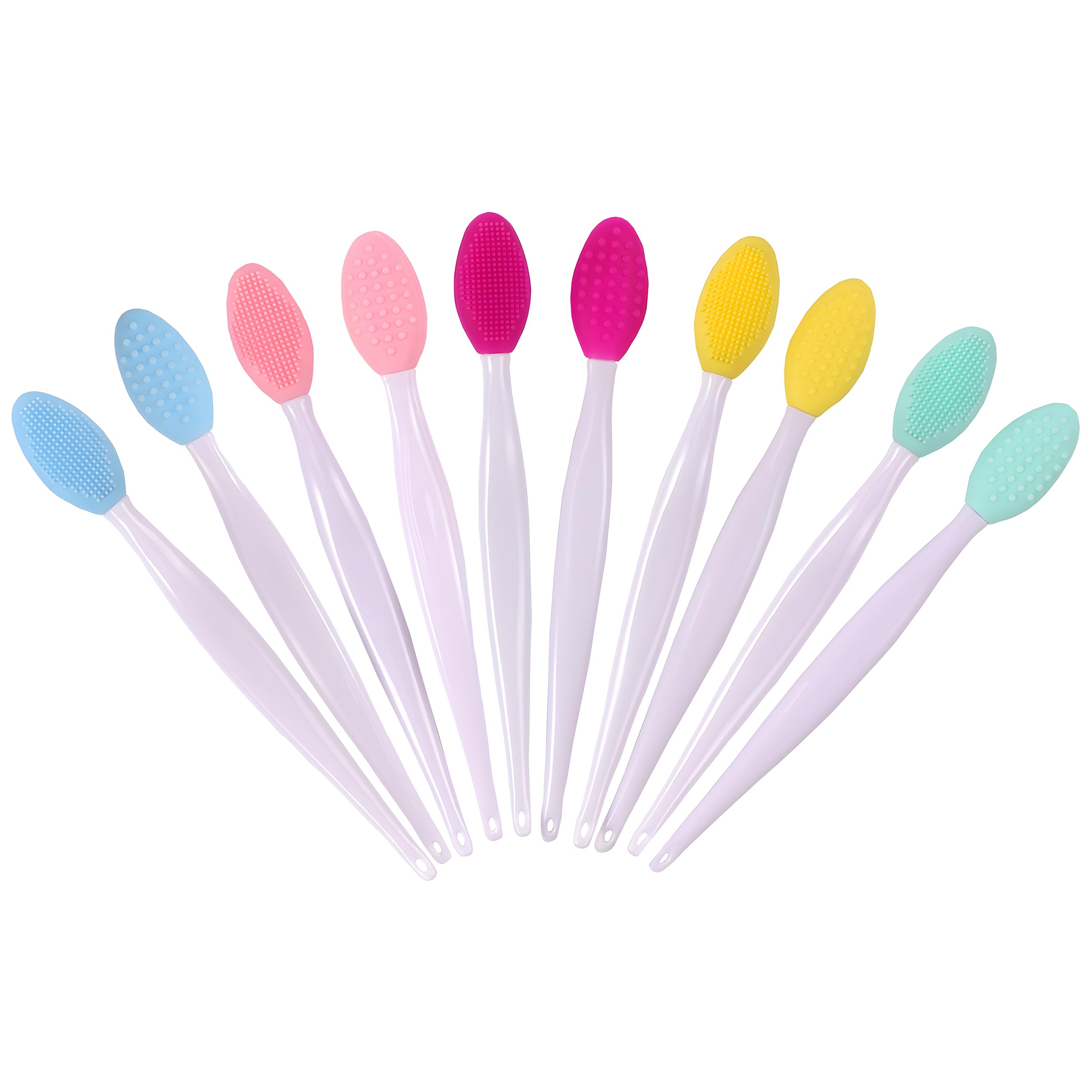 10pcs Silicone Lip & Nose Exfoliating Brush - Blackhead Removal & Face Cleansing Tool with Replacement Heads - Perfect for Daily Skincare & Makeup Application