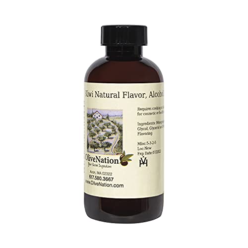 OliveNation Natural Kiwi Flavor Extract - Alcohol-Free, Sugar-Free, Non-GMO, Gluten-Free, Kosher & Vegan for Baking, Cooking, Smoothies, Cocktails & Desserts - 3 oz