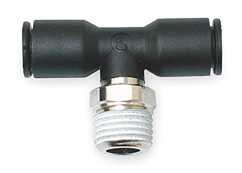 Legris 10mm Plastic/Metal Combination Male Branch Tee Fitting - Black (3108 10 14) | Pneumatic Air & Water Flow Connector for Industrial & DIY Plumbing Systems