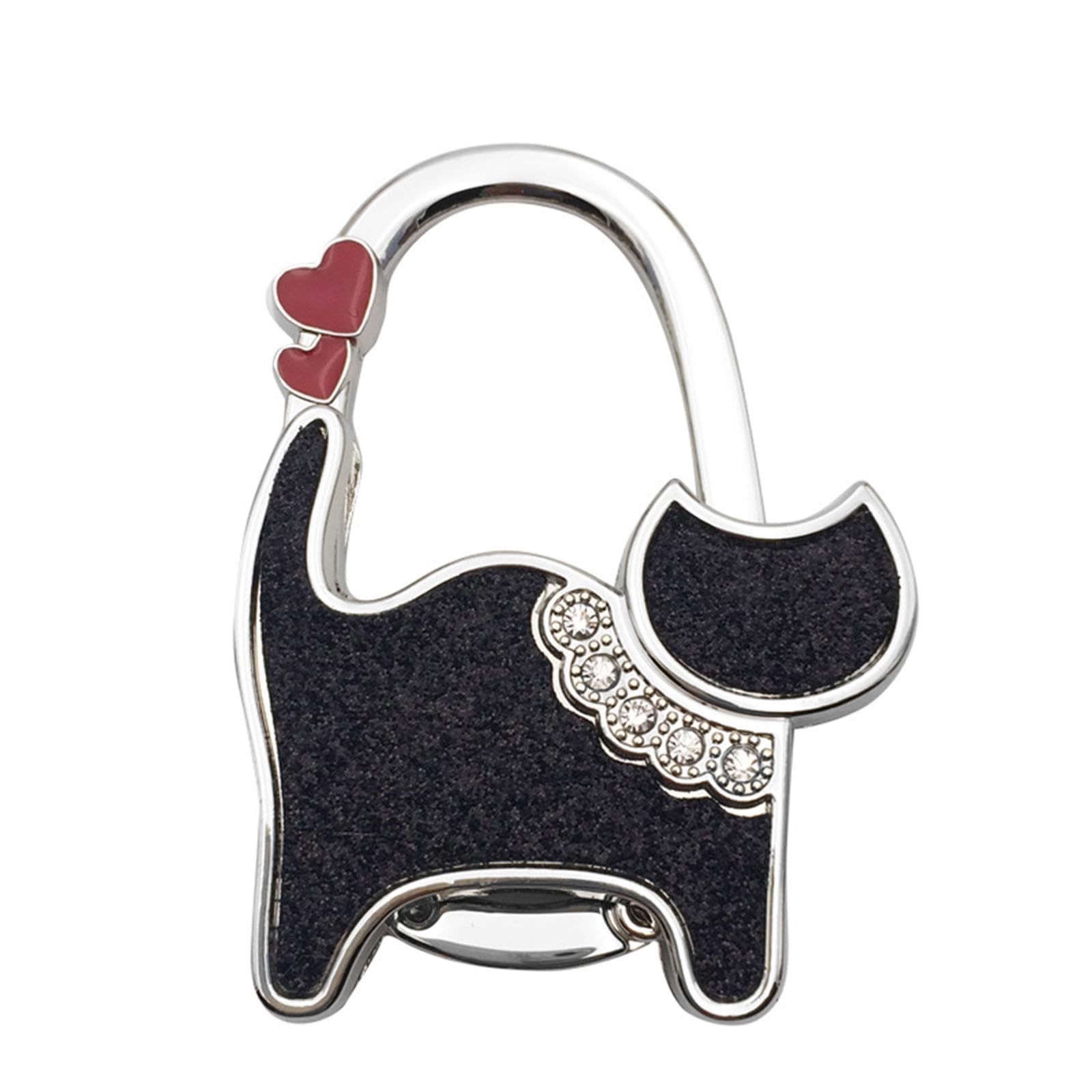 TopHomer Cartoon Cat Design Foldable Handbag Hook - Portable Hanger for Purse, Mini Heavy Duty Folding Table Hook Holder - Perfect for Home, Office, Travel & Dorm Organization
