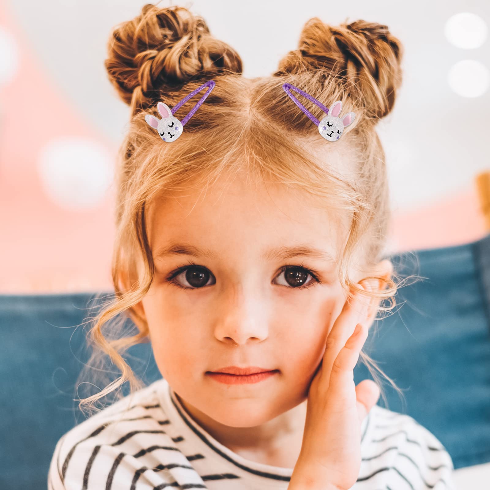 16Pcs Girls Hair Clips Set - Unicorn, Butterfly, Flower & Rabbit Hair Accessories for Toddlers & Kids | Sparkly Rainbow Hair Clips for Birthday Party, Gifts & Daily Wear