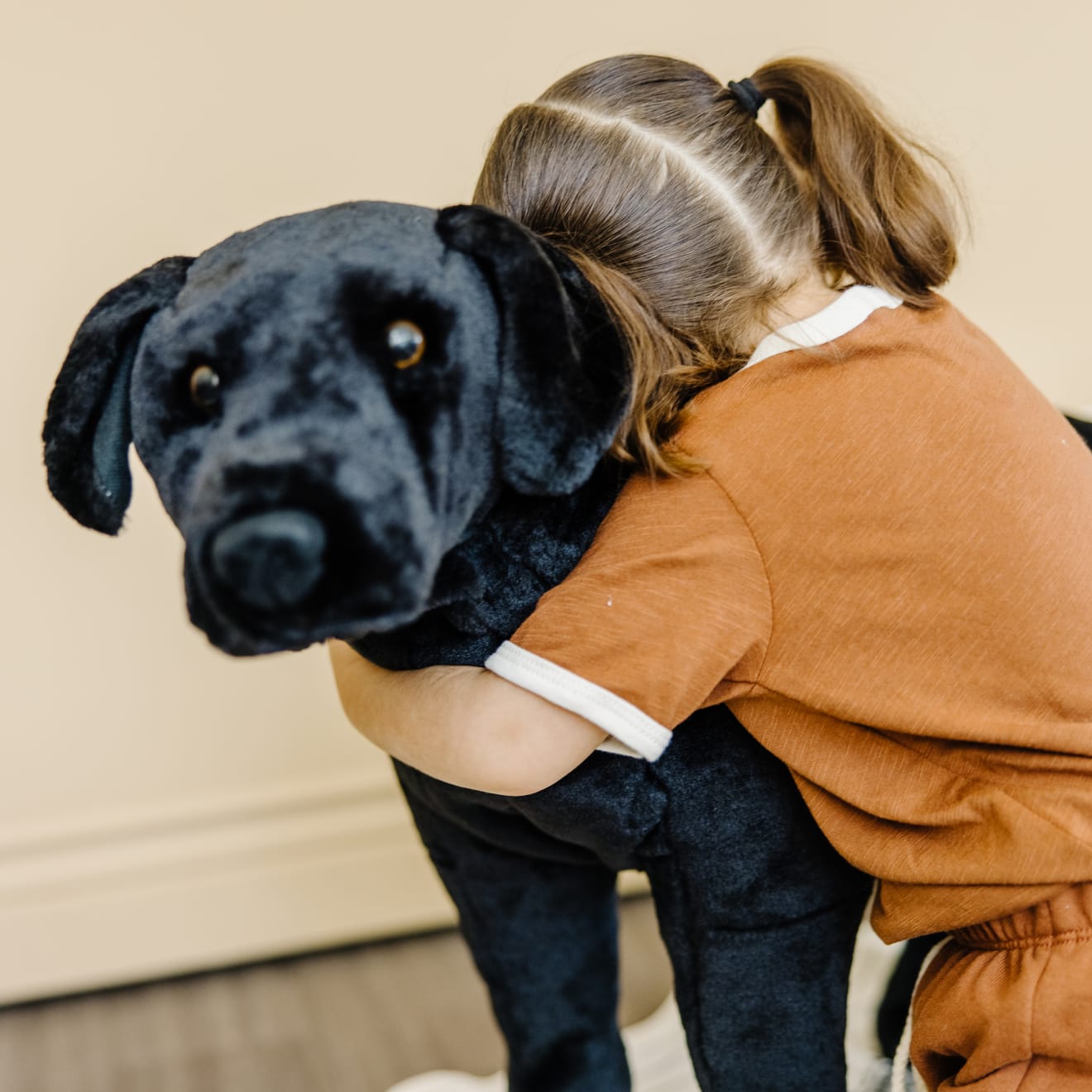 Large Black Lab Stuffed Animal Plush Toy - Lifelike Soft Dog Plushie for Kids, Home Decor & Gifts | Perfect for Cuddling, Nursery Decor & Dog Lover Presents