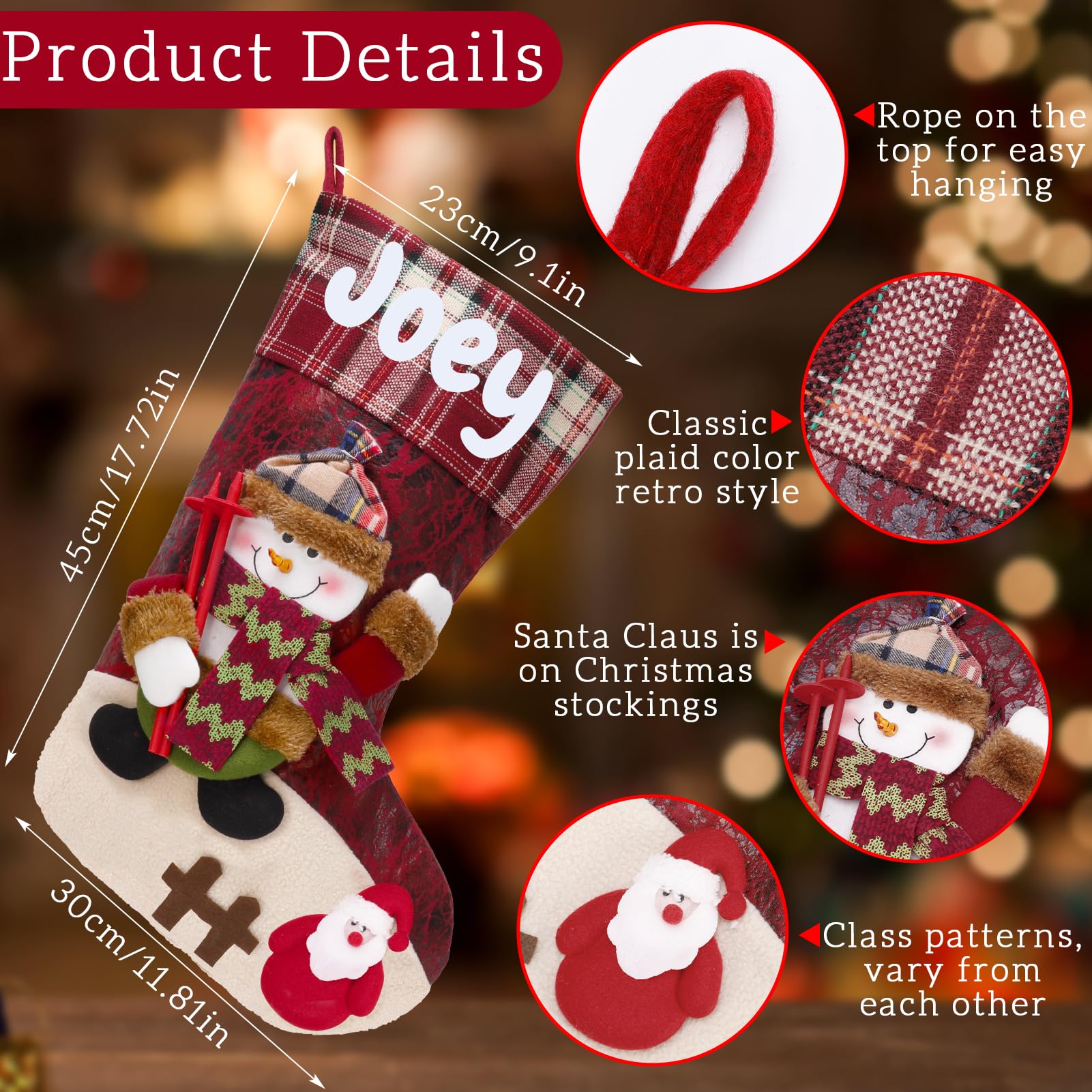 Personalized Christmas Stockings with Name - Custom 18