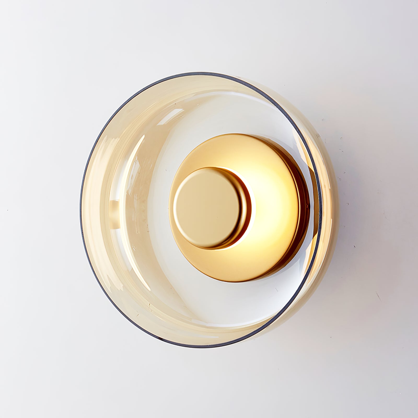 Brass & Amber glass