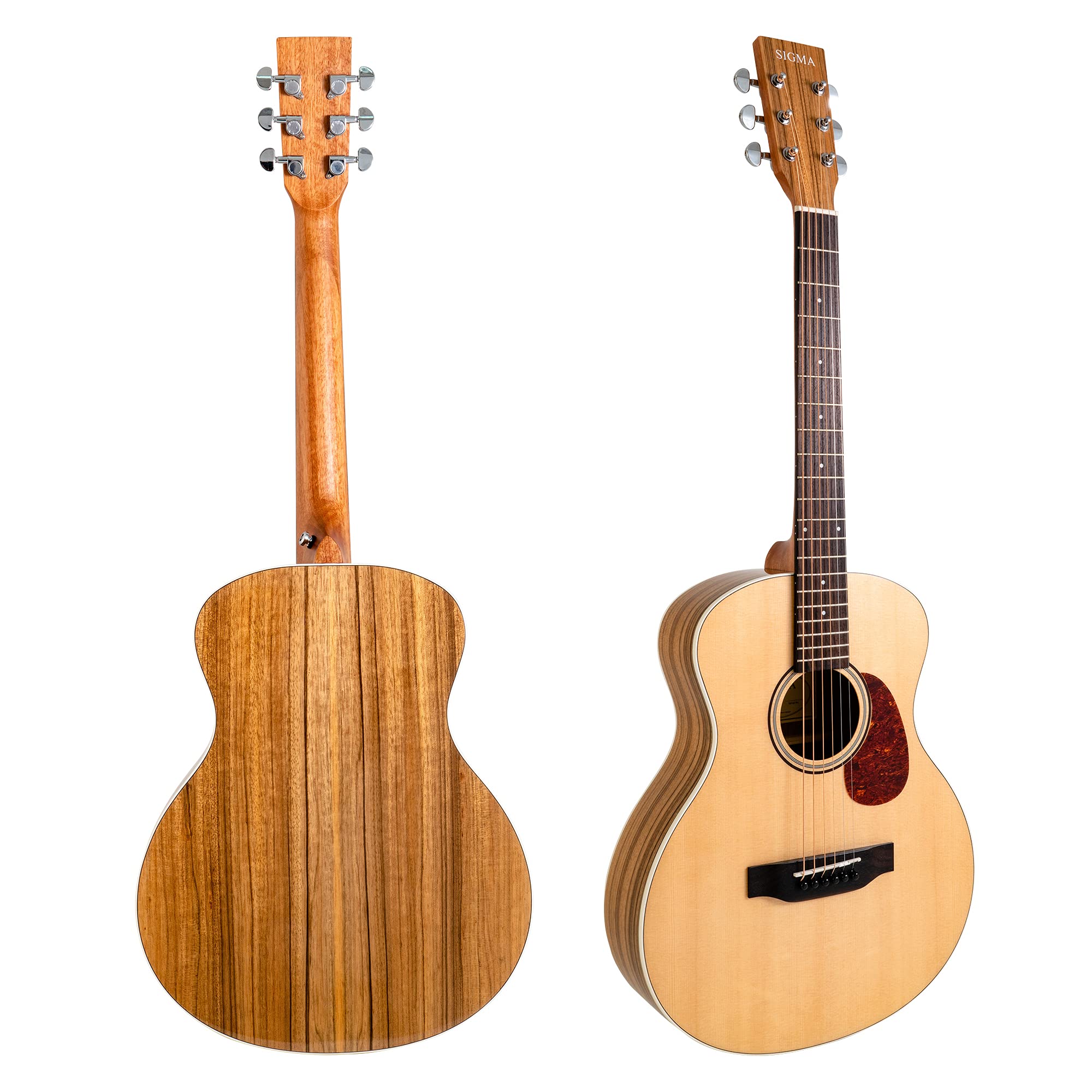 Sigma Junior 3/4 Size Acoustic Guitar with Solid Spruce Top, Mahogany Back & Sides - Natural Gloss Finish, Rosewood Bridge & Premium Steel Strings | Compact Travel Guitar for Kids & Beginners | Perfect for Camping, Road Trips & Small Hands