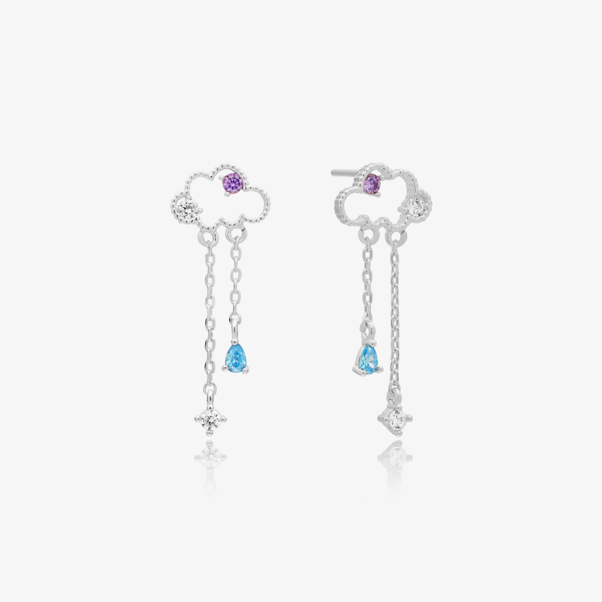 Elegant Cloud Drop Earrings for Women - Dainty Silver Jewelry Gift for Her - Perfect for Weddings, Parties & Everyday Wear