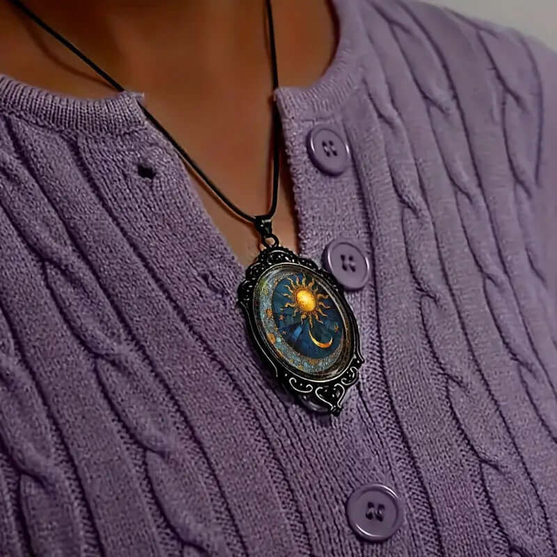 Gothic Cross Crow Raven Embossed Halloween Pendant Necklace for Women & Men | KY001 | Perfect for Halloween Costumes, Gothic Fashion & Dark Aesthetic Jewelry