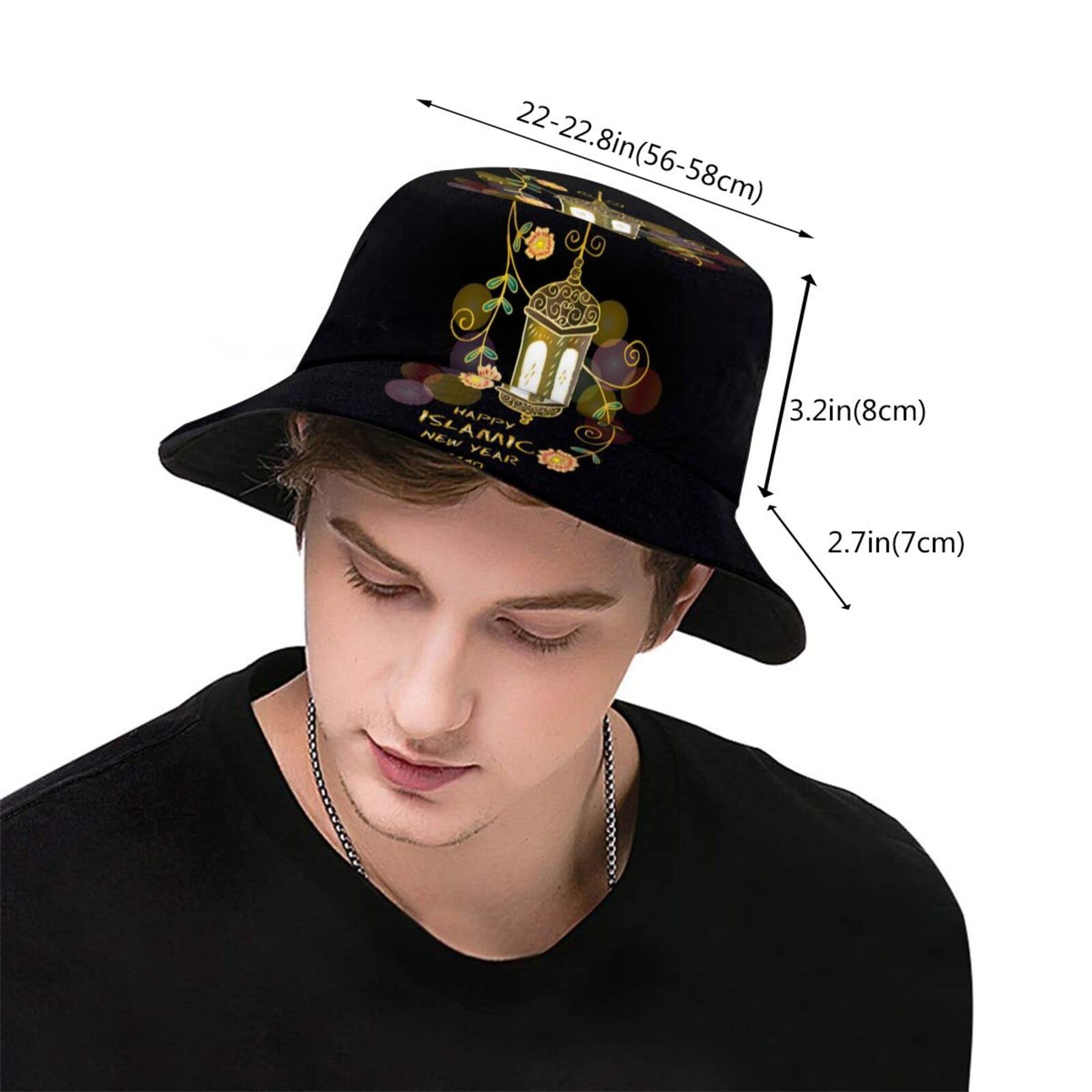 Islamic Muharram Bucket Hat - Sun Protection Fisherman Hat for Men & Women - Perfect for Outdoor Activities, Beach, and Religious Celebrations