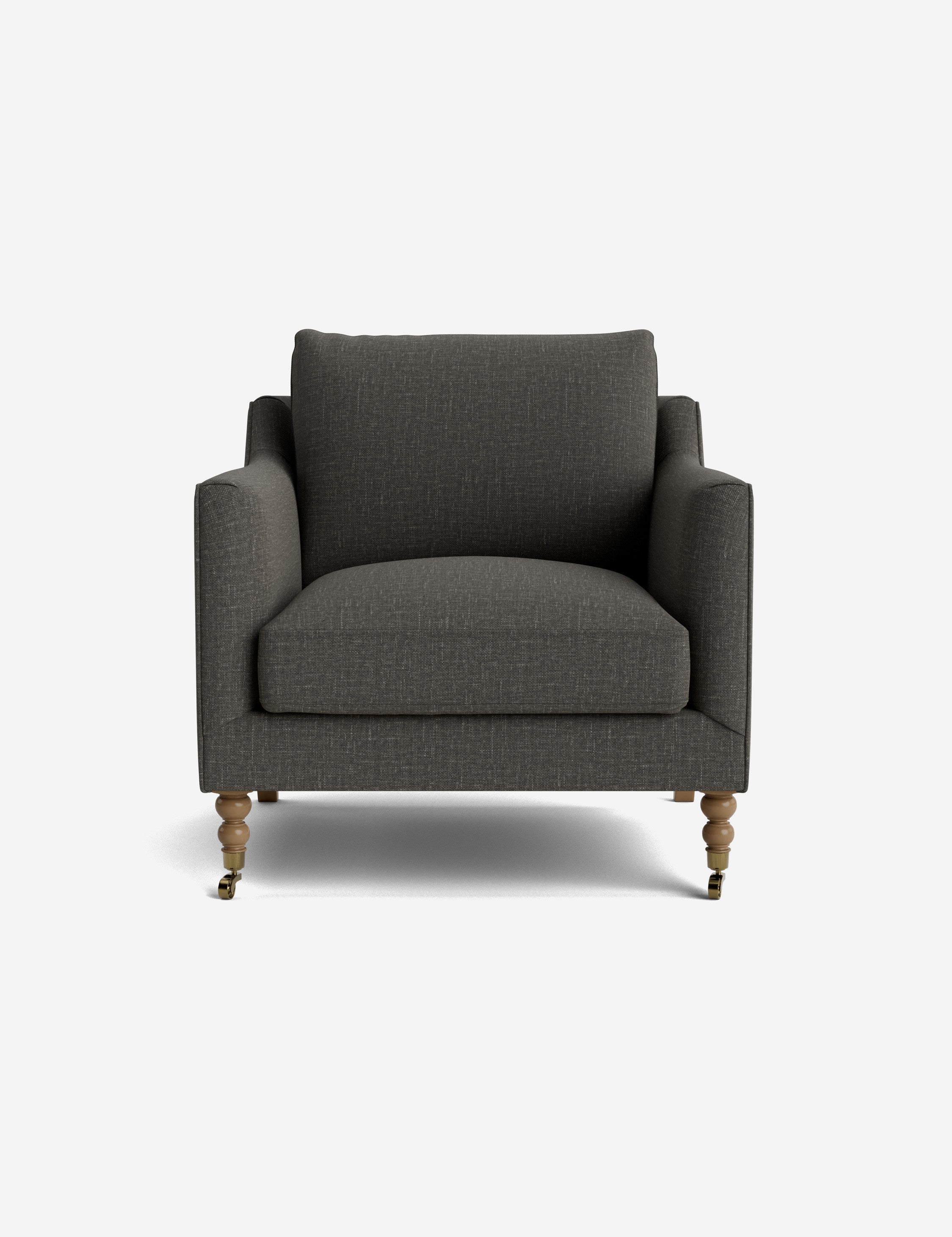 Fabienne Accent Chair - Modern Upholstered Lounge Chair for Living Room, Bedroom & Office - Comfortable Reading Chair with Sturdy Wooden Legs