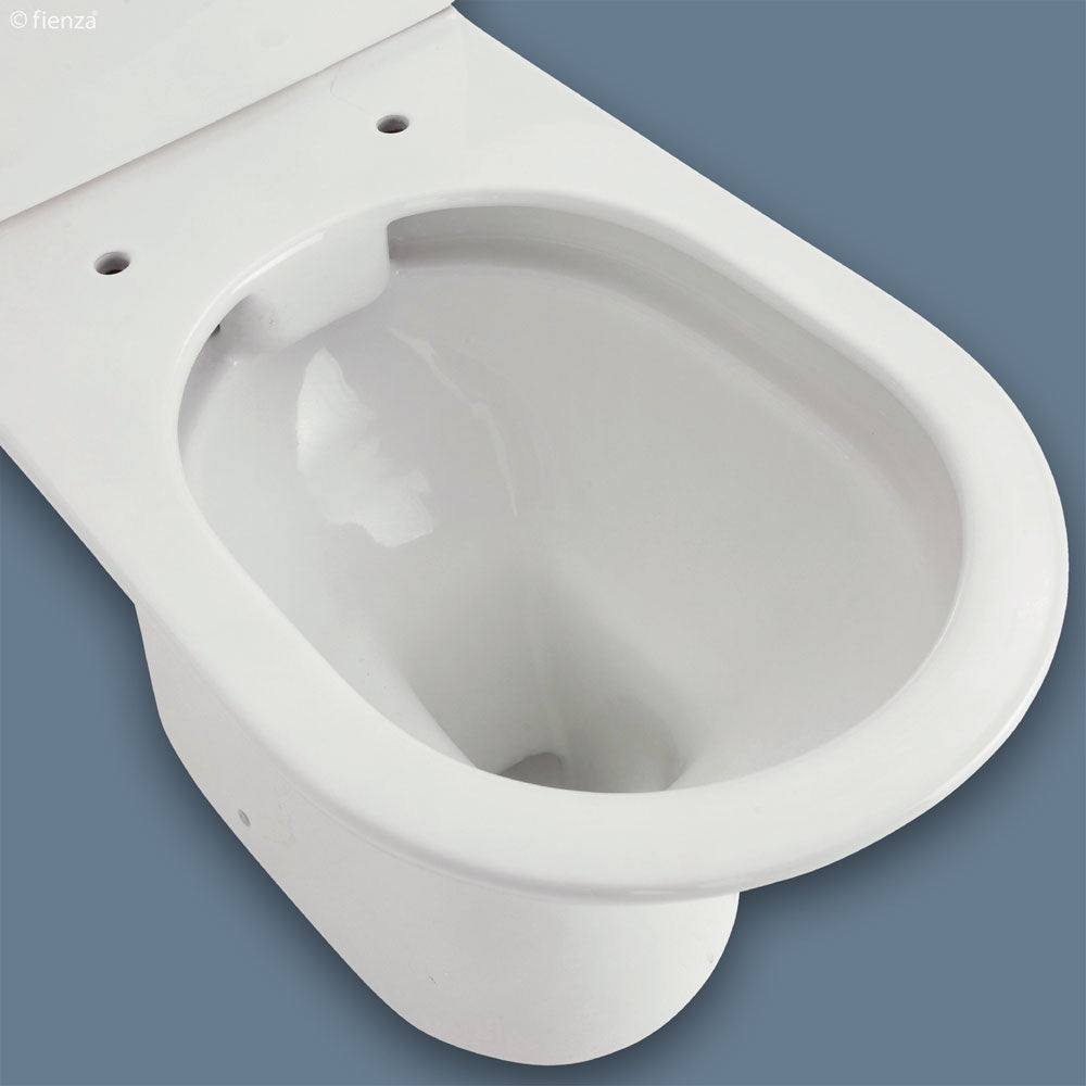 Fienza K0123A Chica Close Coupled S Trap Toilet - 90-160mm Height Adjustable, White Ceramic | Perfect for Small Bathrooms & Modern Homes