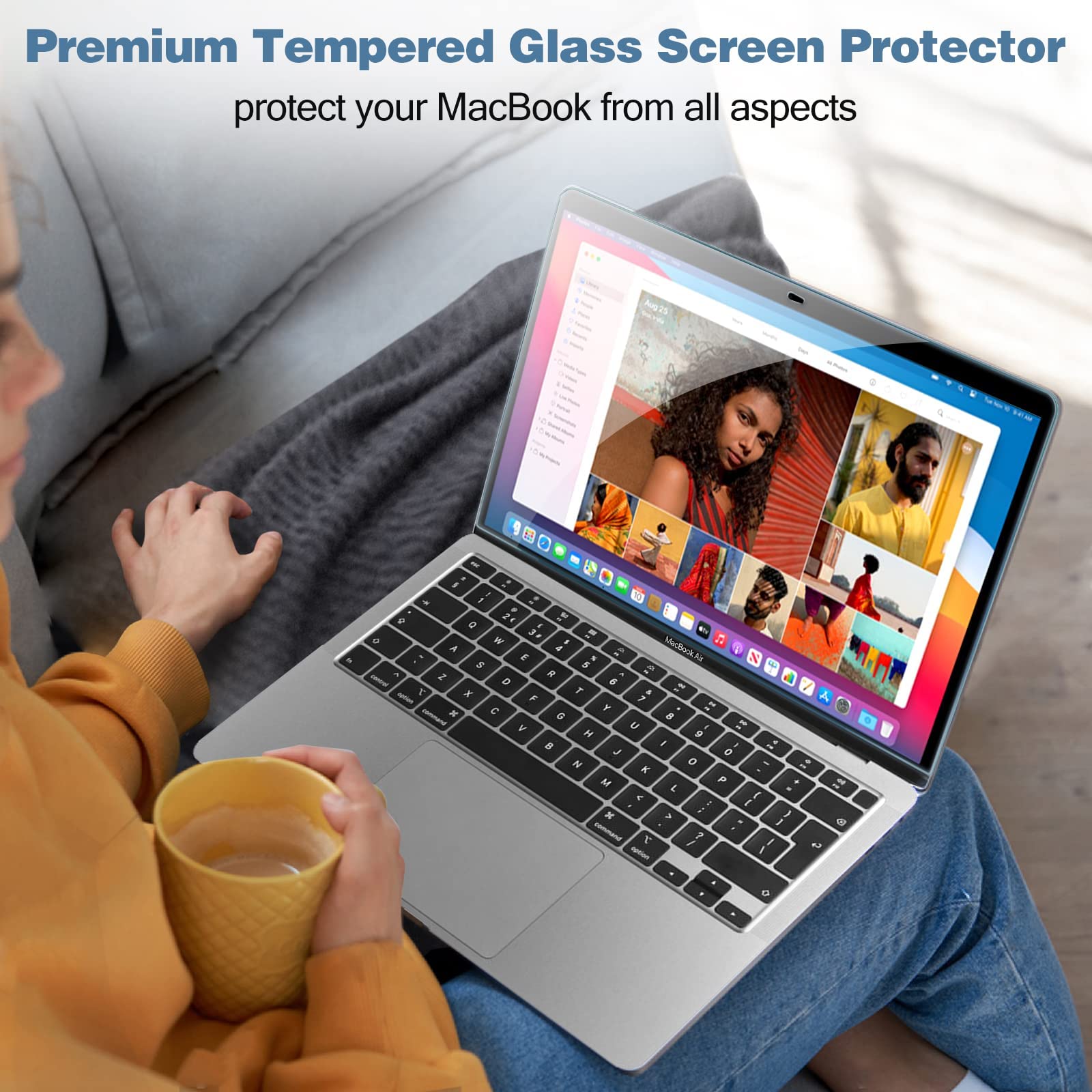 ProCase Heavy Duty Protective Case for MacBook Pro 13 Inch (2020 Model) with 2-Pack Screen Protectors for MacBook Air 13/Pro 13 - Perfect for Travel, Office & School Use