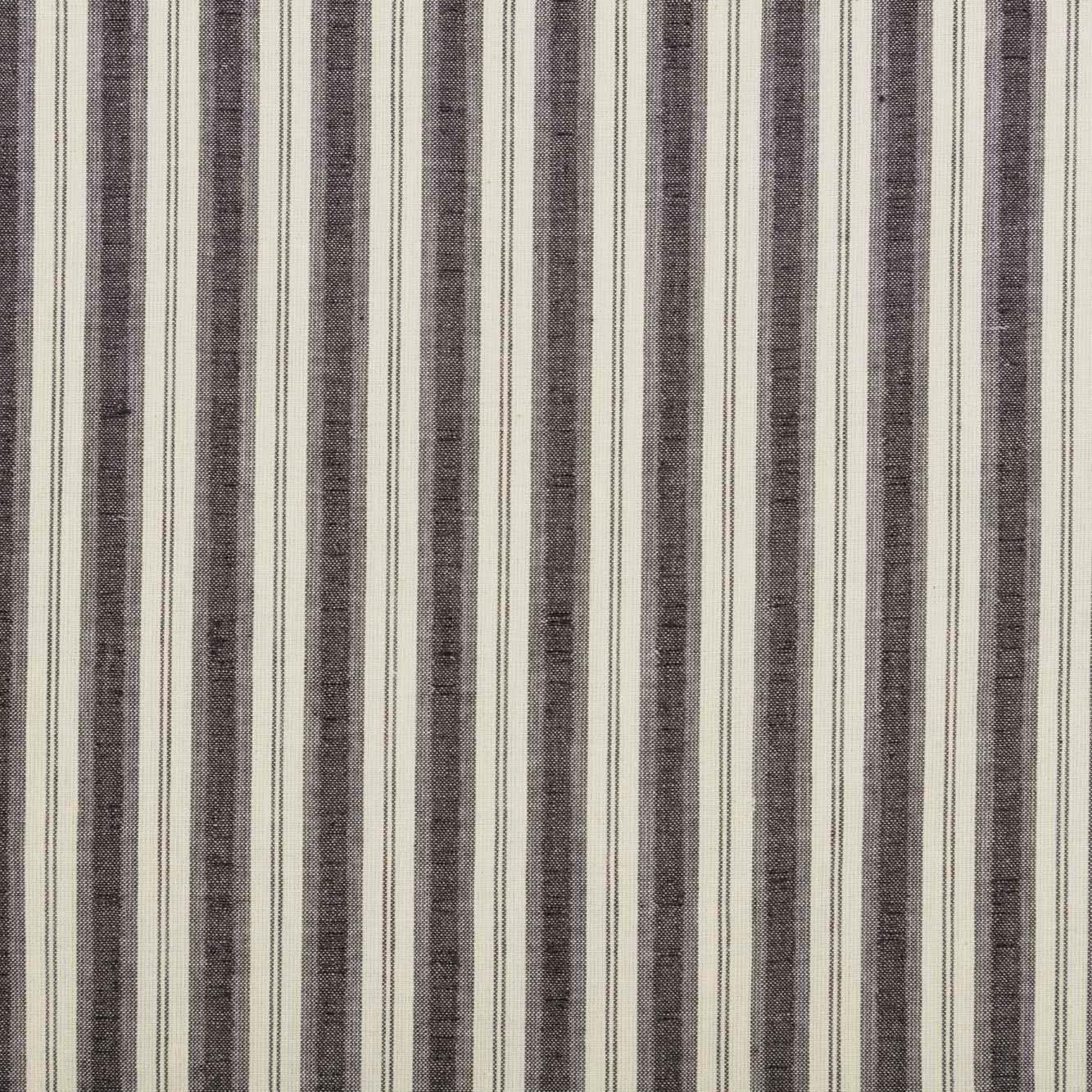 Ashmont Ticking Stripe Tier Set of 2 Linen Curtain Panels 36x36 Inches - Premium Window Treatments for Living Room & Bedroom Decor