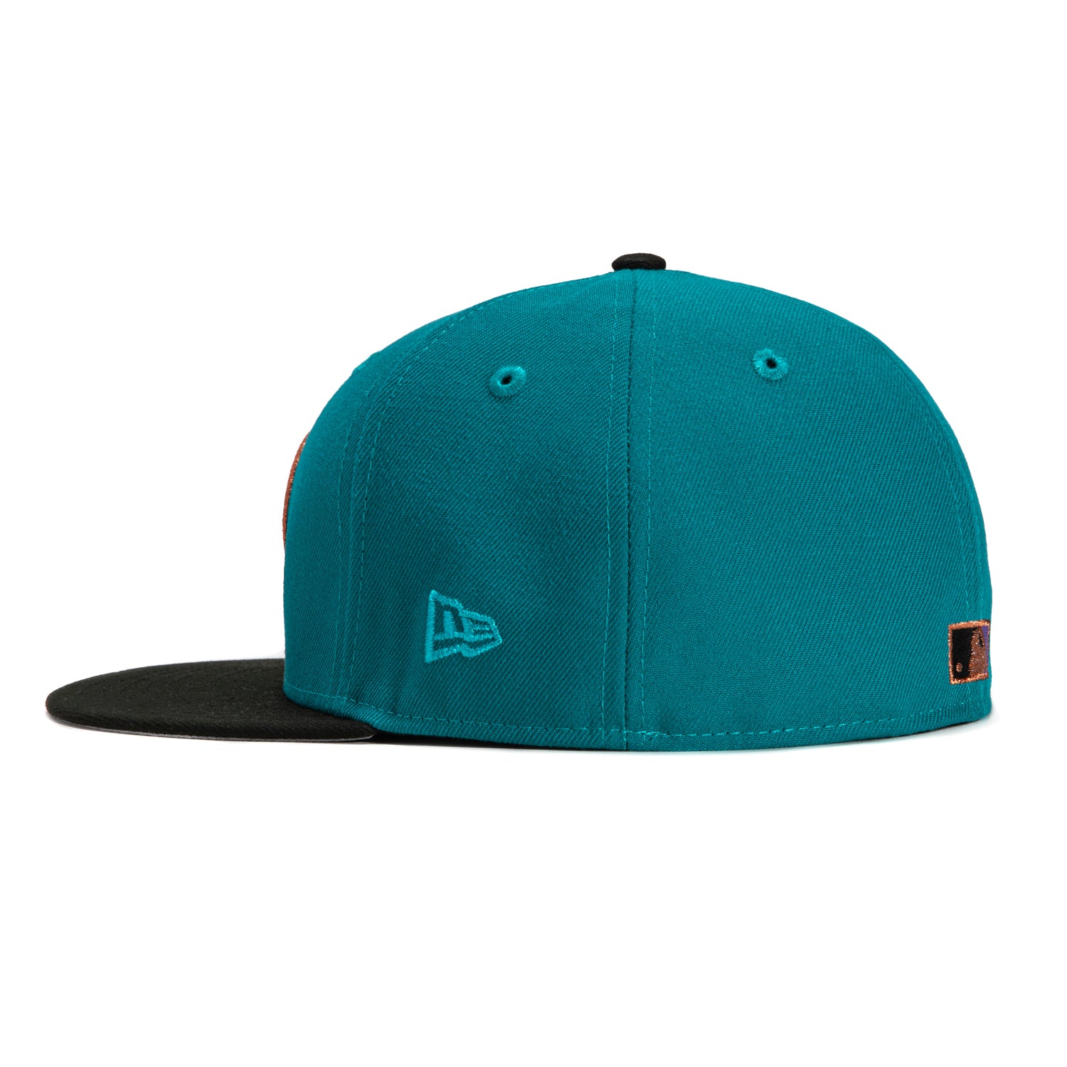 New Era 59Fifty Arizona Diamondbacks MLB Baseball Cap with Inaugural Patch - Teal, Black, Purple & Metallic Copper - Adjustable Snapback Hat for Men & Women - Perfect for Baseball Games, Sports Fans & Streetwear Fashion