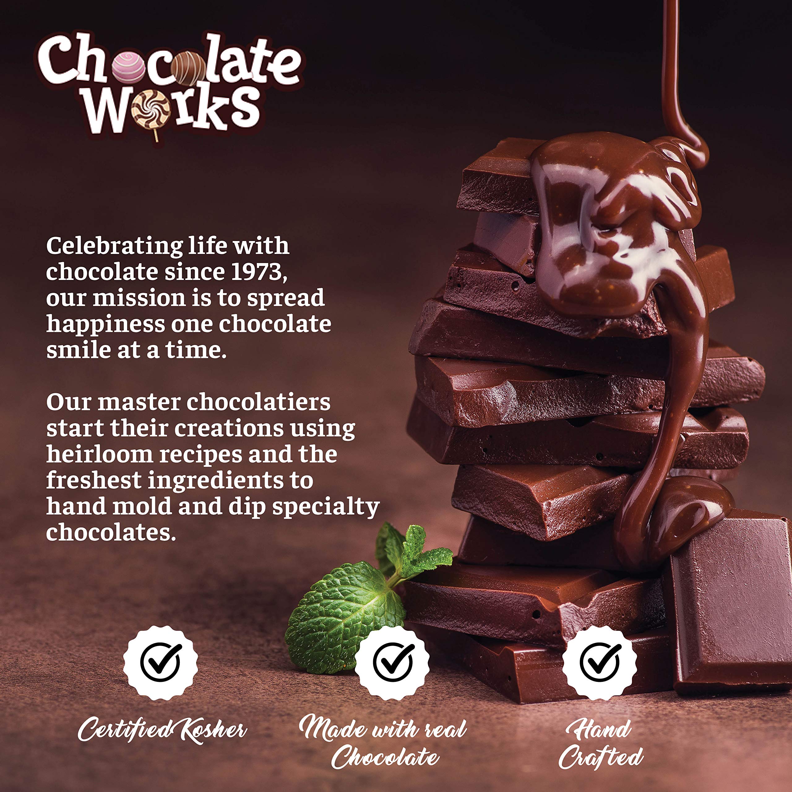 Semi-Sweet Mini Chocolate Chips by Chocolate Works | 2 LB Bulk Pack | Dairy-Free, Vegan, Kosher & Halal Certified Baking Chocolate | Perfect for Cookies, Cakes, Muffins & Dessert Decorations