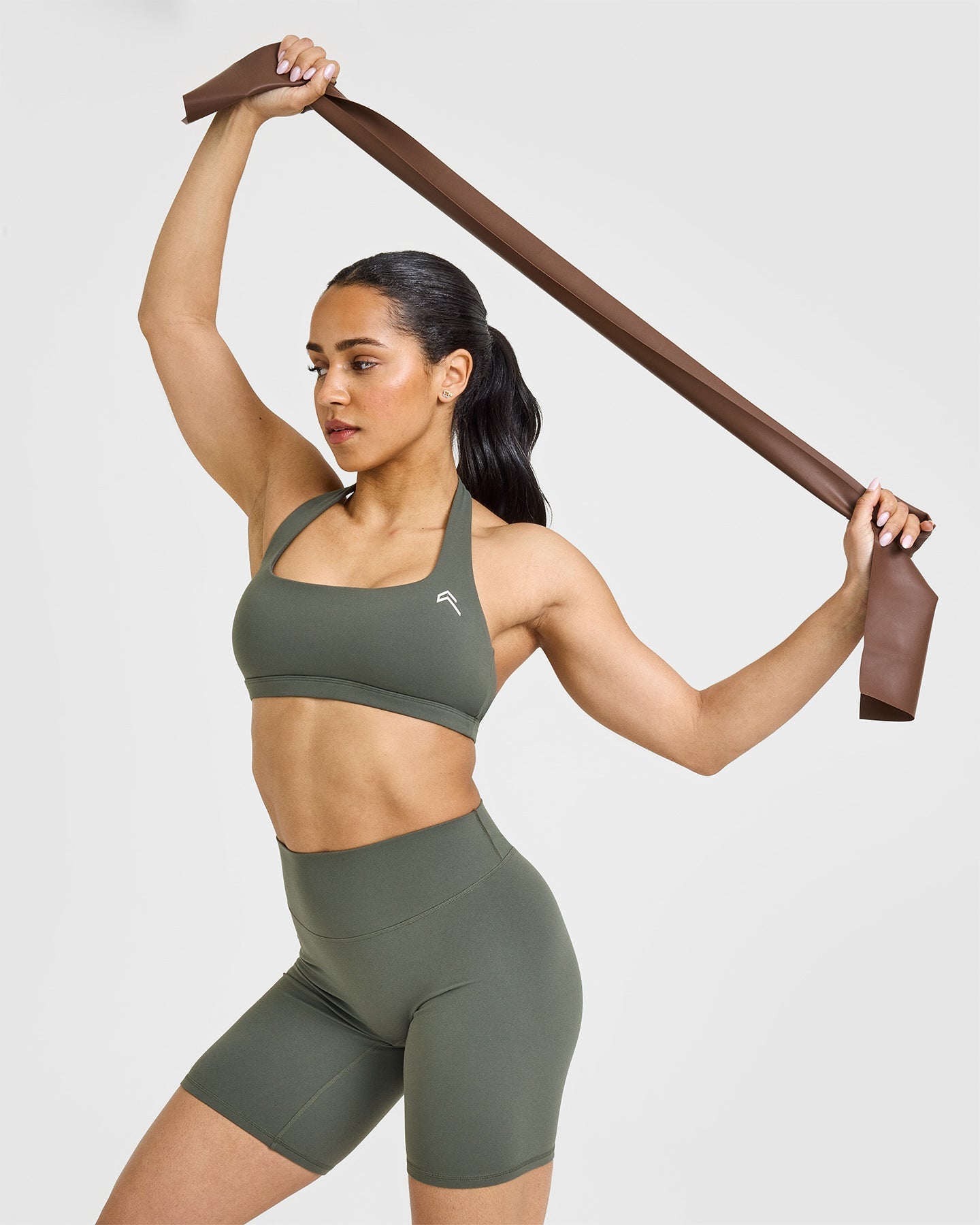 EasyLift™ Support Halter Bralette for Women - Dark Khaki | Comfortable Wireless Bra for Yoga, Workout & Everyday Wear