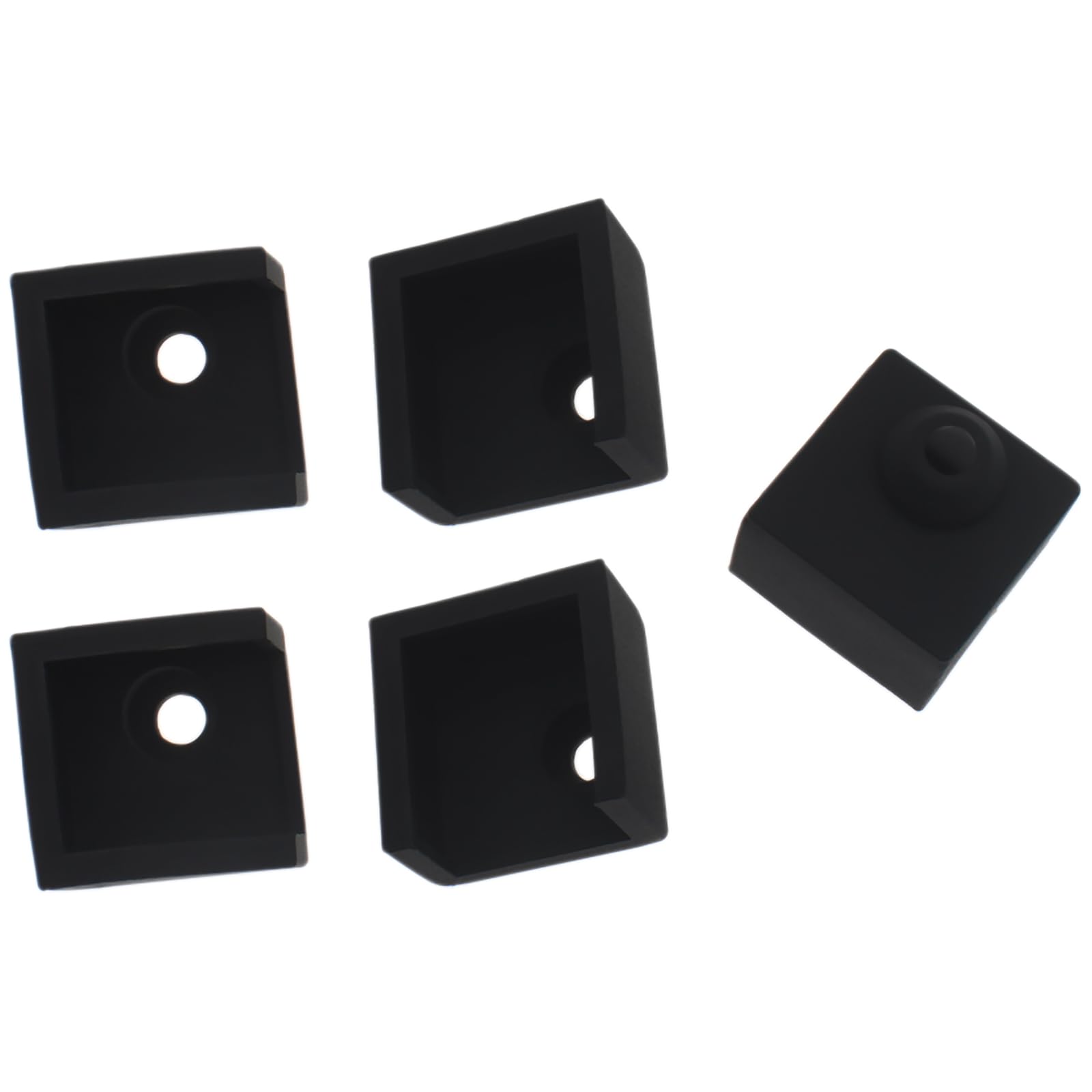 5PCS 3D Printer Heater Protective Cover - Black Silicone Hotend Sock for Ender 3, CR10 - High Temperature Resistant, Dust Proof for Smooth 3D Printing
