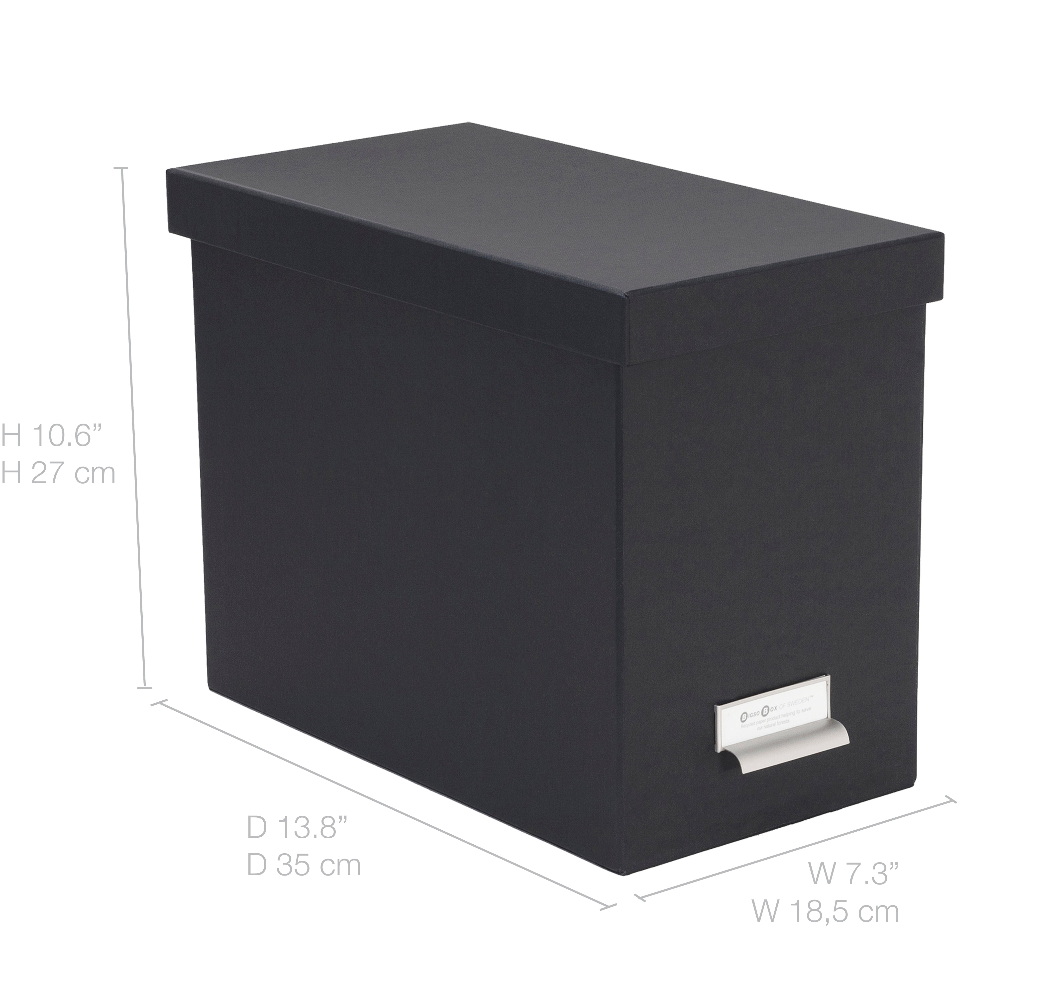 Johan File Box - Grey & Multi-Color Storage Organizer for Office, Home, or School Documents