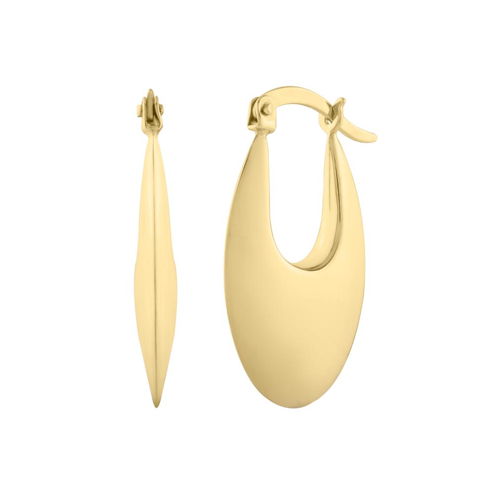 14K Gold Creole Oval Hoop Earrings for Women - Elegant & Hypoallergenic Jewelry for Everyday Wear & Special Occasions