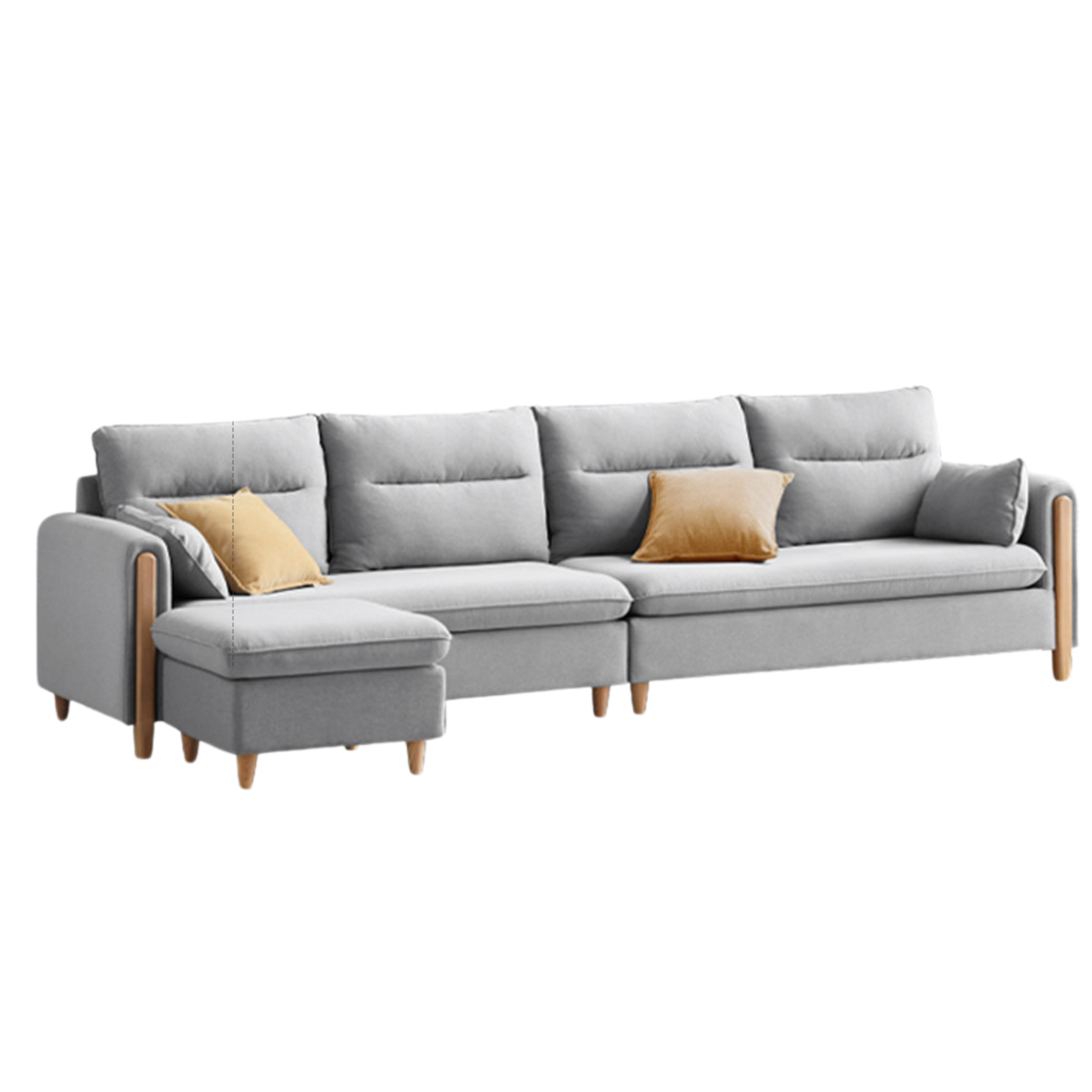 125.98x59.84x35.43 inch / 320x152x90cm / gray color / four-person corner