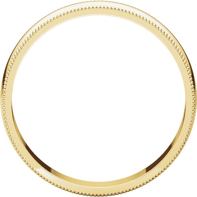 14K Gold 4mm Lightweight Milgrain Wedding Band for Women - Elegant Bridal Ring for Engagement, Anniversary & Everyday Wear