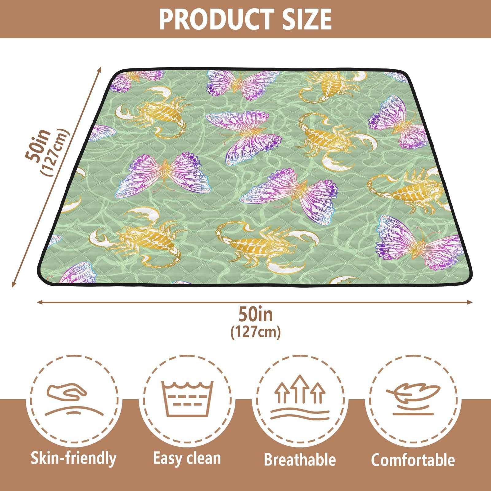 Butterflies and Scorpions Large Baby Playmat - 50