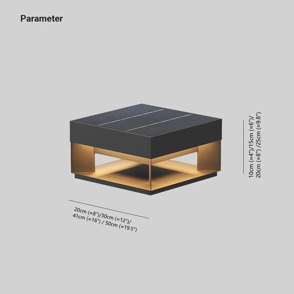 Waterproof Solar Square Outdoor Pillar Lights - Durable Garden Pathway Lighting for Patio, Yard & Driveway