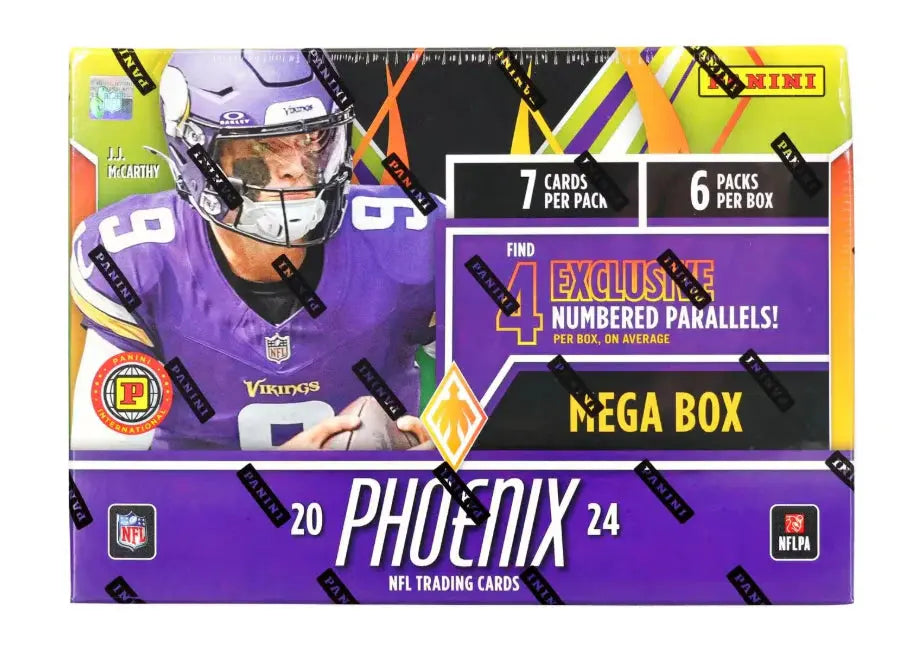 2024 Panini Phoenix Football Hobby International Mega Box - NFL Trading Cards Collection for Sports Fans & Collectors - Perfect for Gifts, Investments, and Fantasy Football Enthusiasts