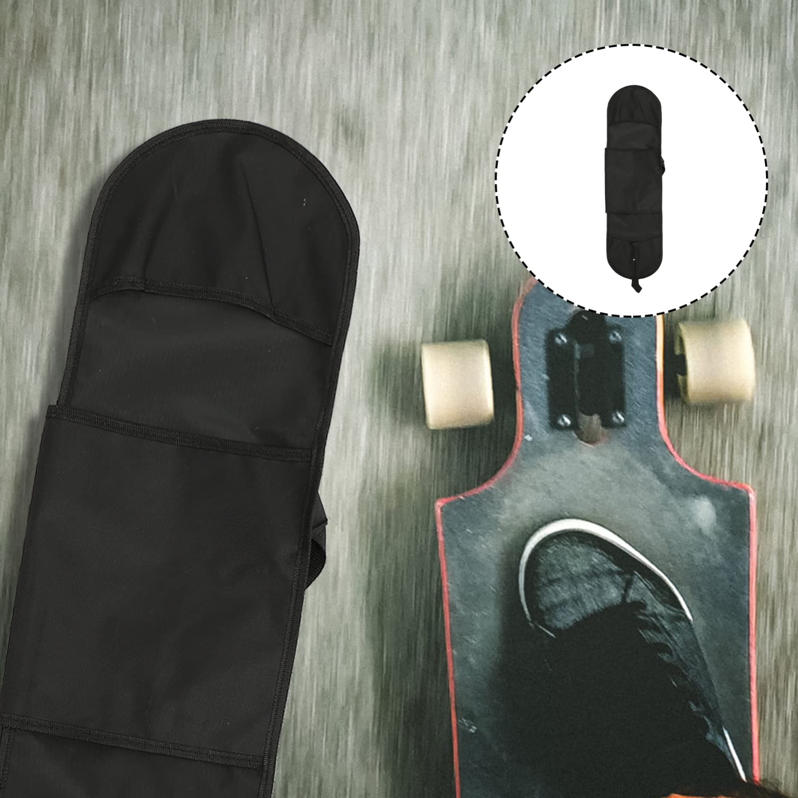 **BESPORTBLE Skateboard Backpack - Adjustable Shoulder Strap, Travel Suitcase Organizer for Skateboards - Durable & Lightweight for Commuting, Campus, Skate Parks & Travel**