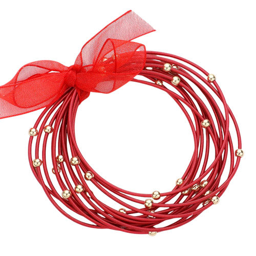 12-Piece Stackable Metal Ball & Pointed Guitar String Stretch Bracelets for Women - Boho Chic Jewelry for Music Lovers, Concerts & Everyday Wear